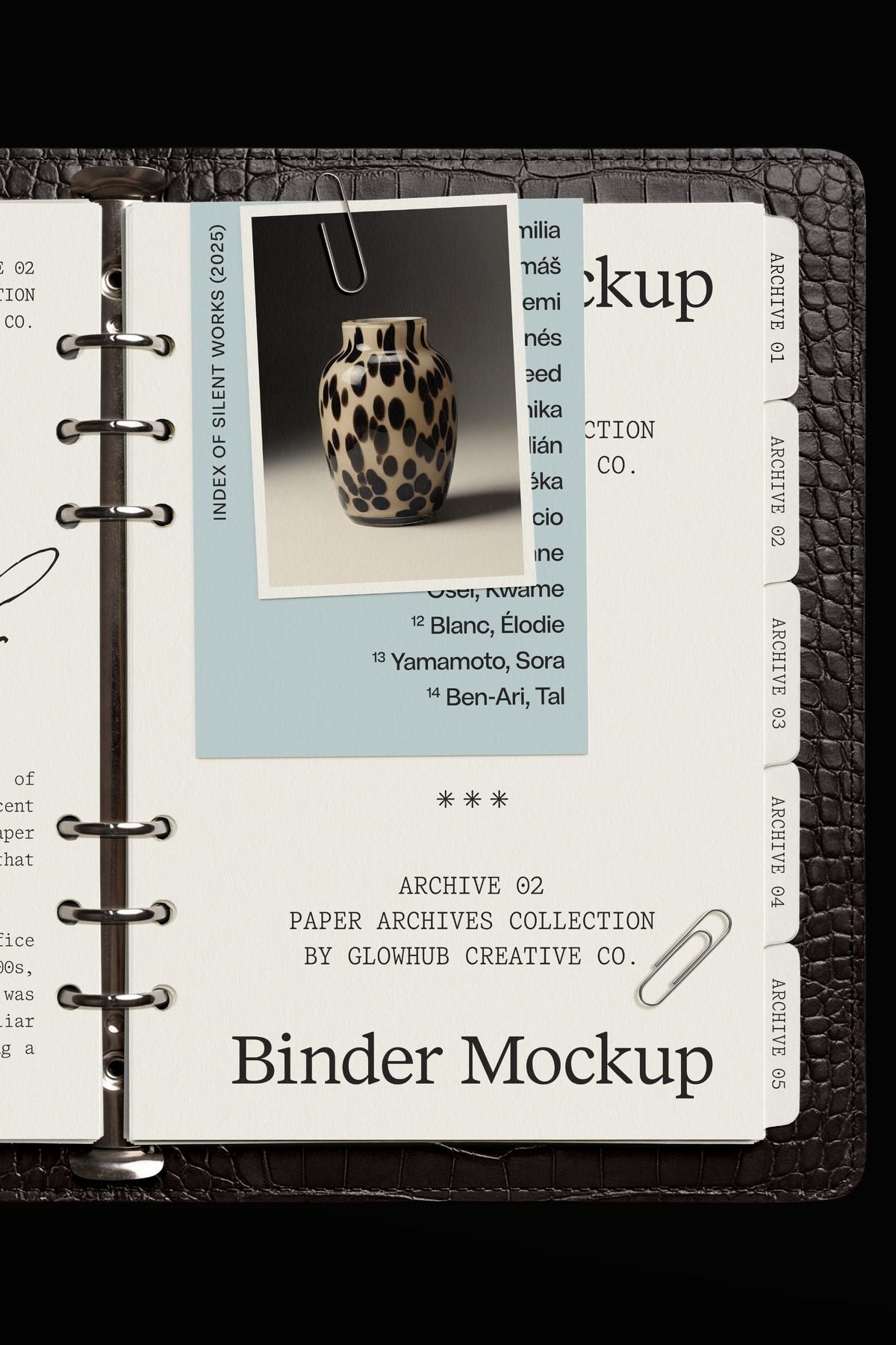 Planner Binder Mockup • Paper Archives 02 Glowhub Creative Co.