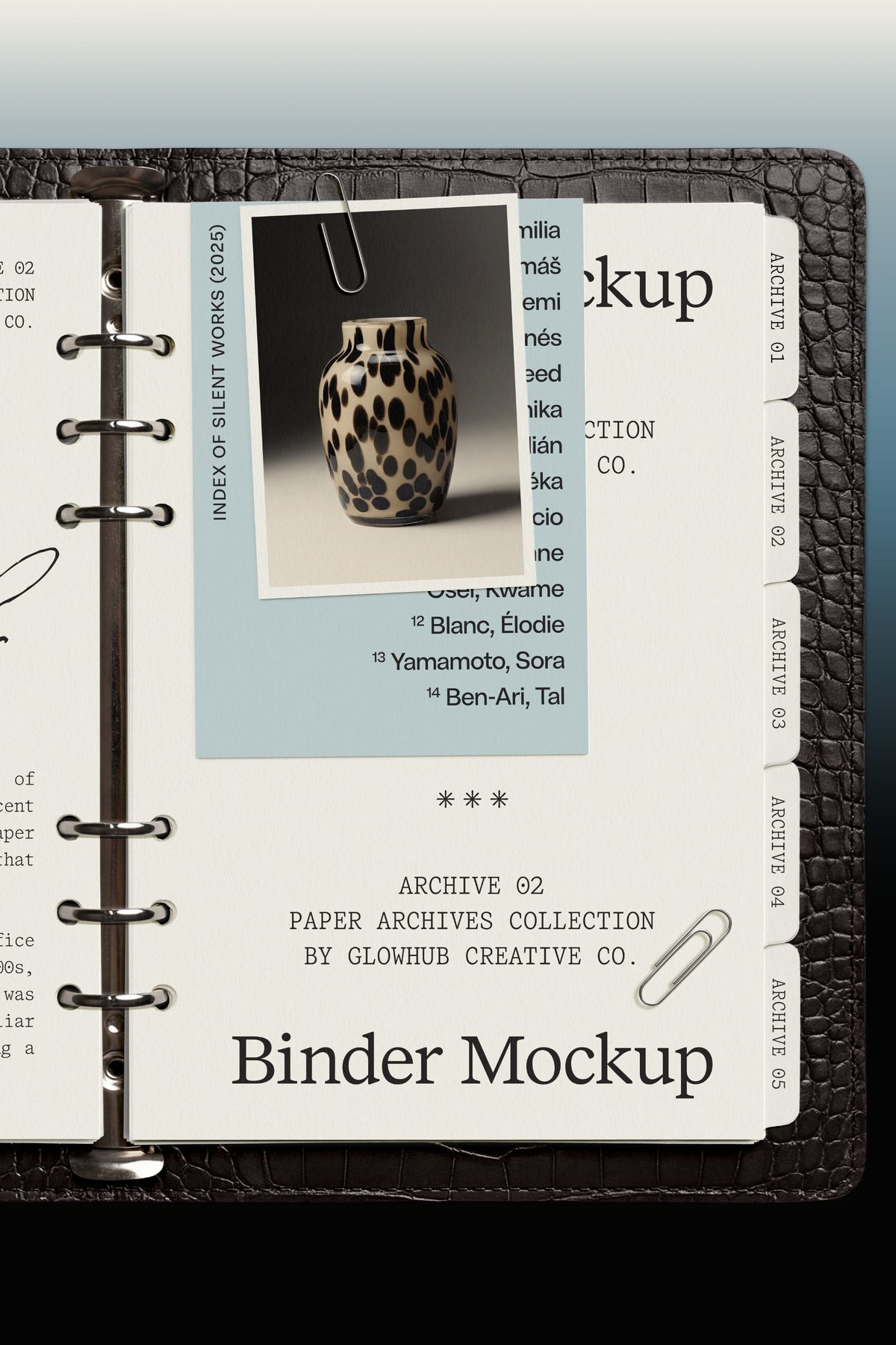 Planner Binder Mockup • Paper Archives 02 Glowhub Creative Co.