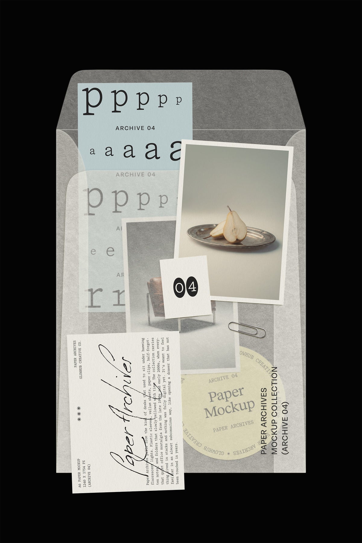 Vellum Envelope Mockup • Paper Archives 04 Glowhub Creative Co.