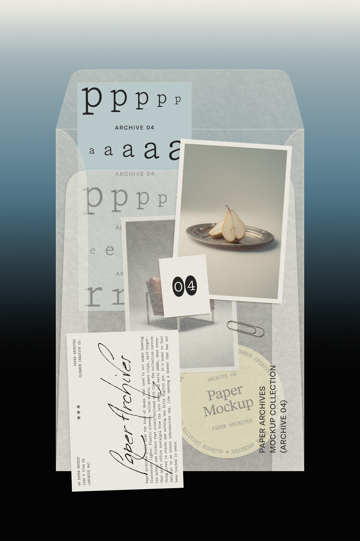 Vellum Envelope Mockup • Paper Archives 04 Glowhub Creative Co.