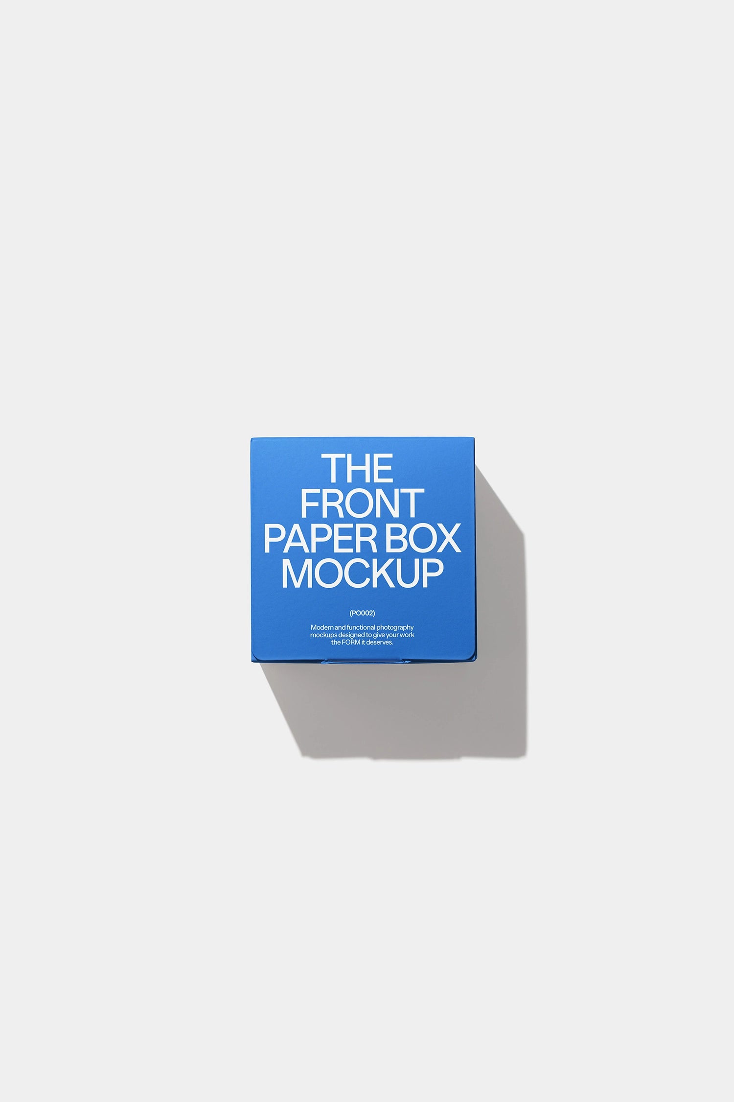 Paper Box Front Mockup PO002 Just Form Mockups