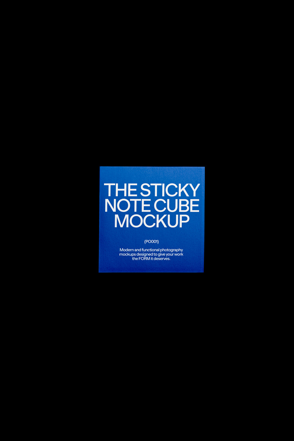 Sticky Note Cube Mockup PO001 Just Form Mockups