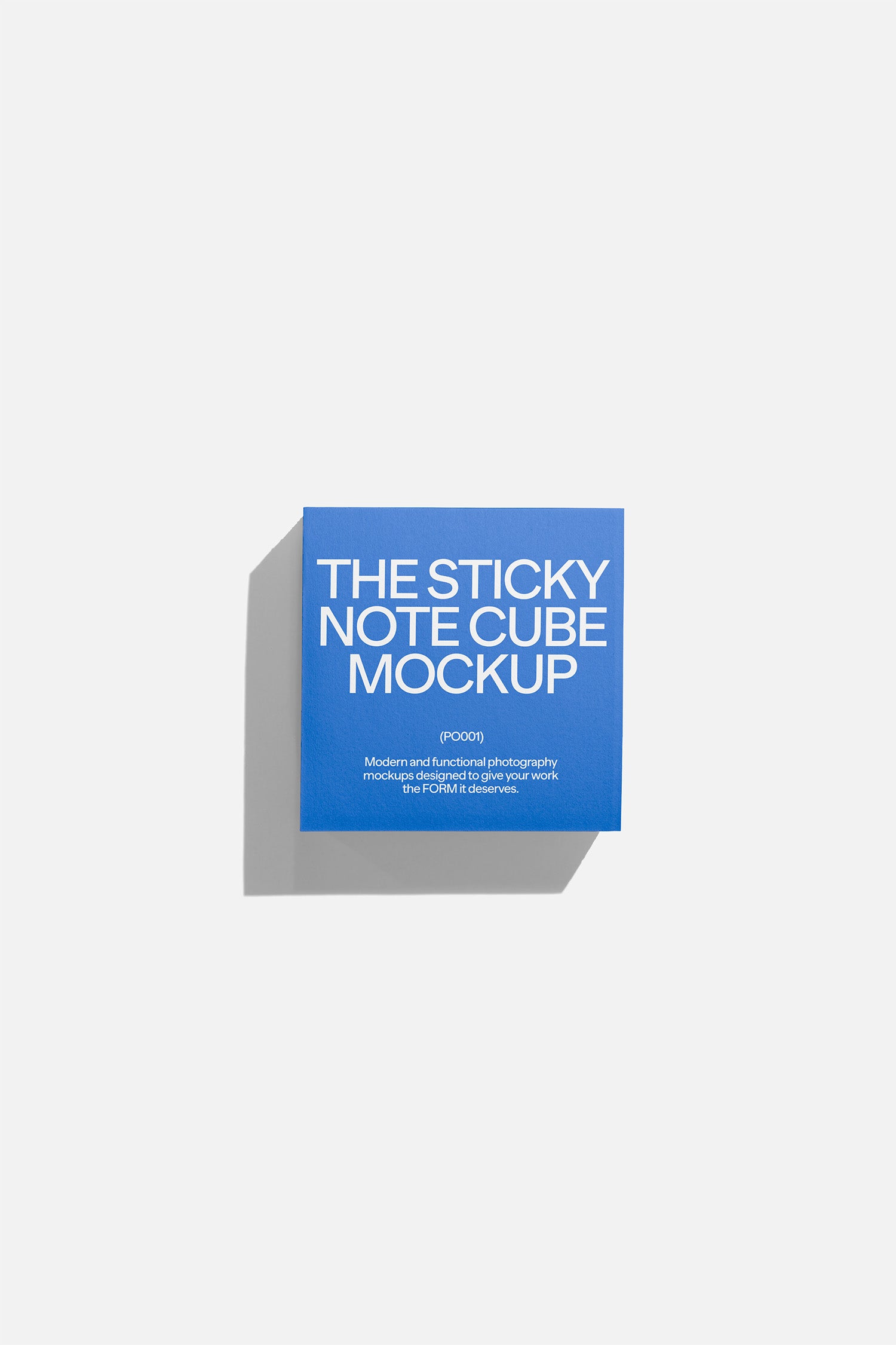 Sticky Note Cube Mockup PO001 Just Form Mockups