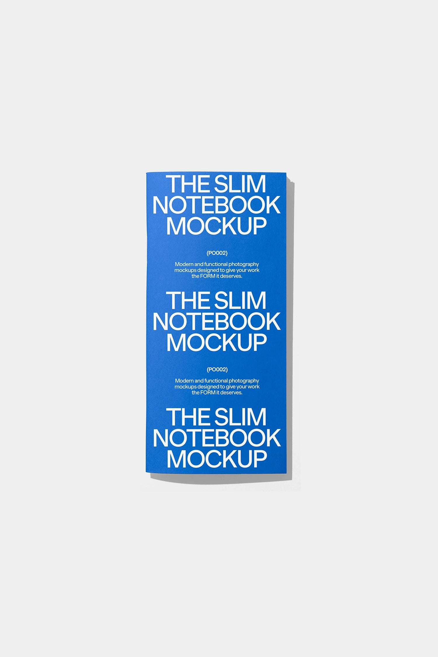 Slim Notebook Mockup PO002 Just Form Mockups