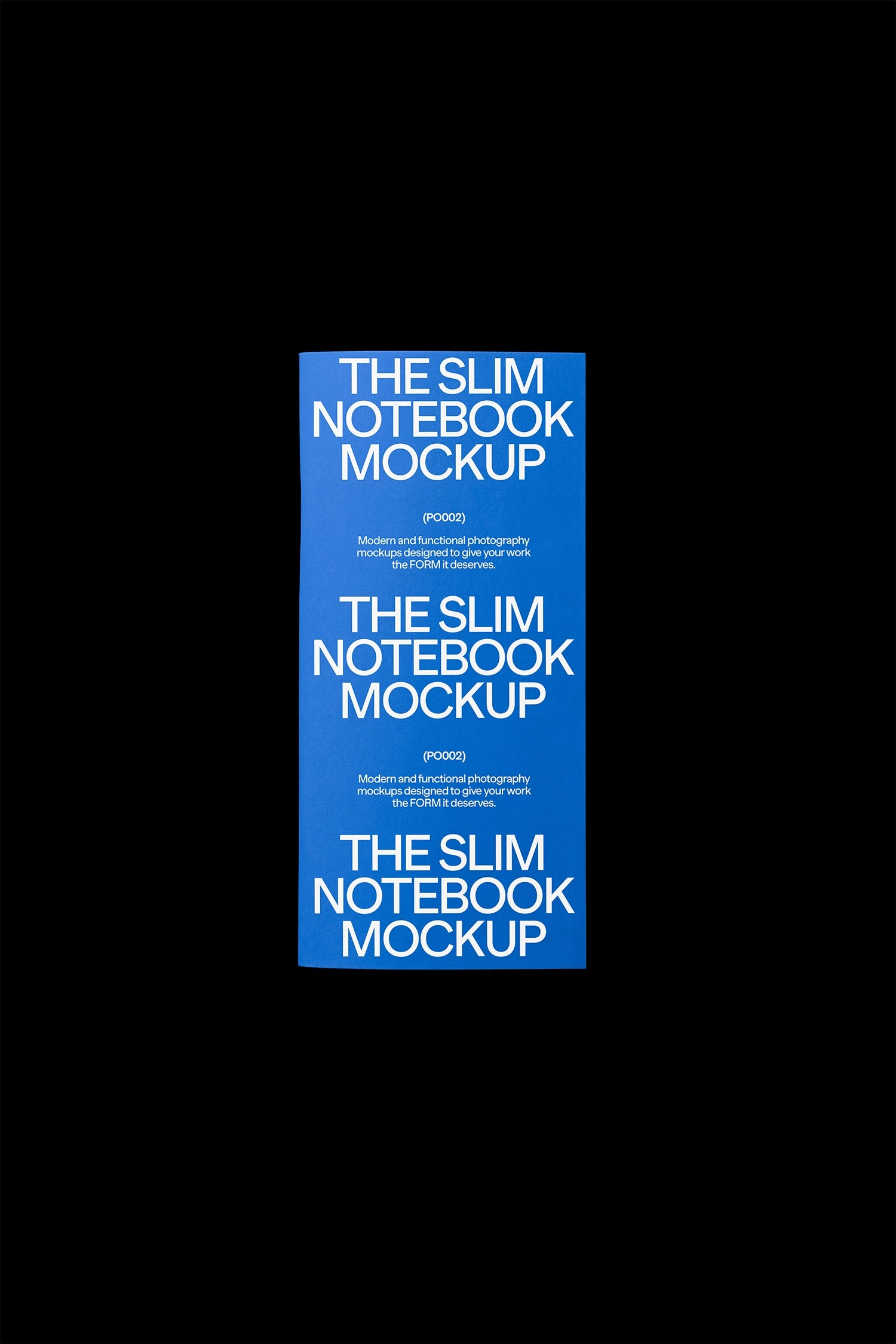 Slim Notebook Mockup PO002 Just Form Mockups