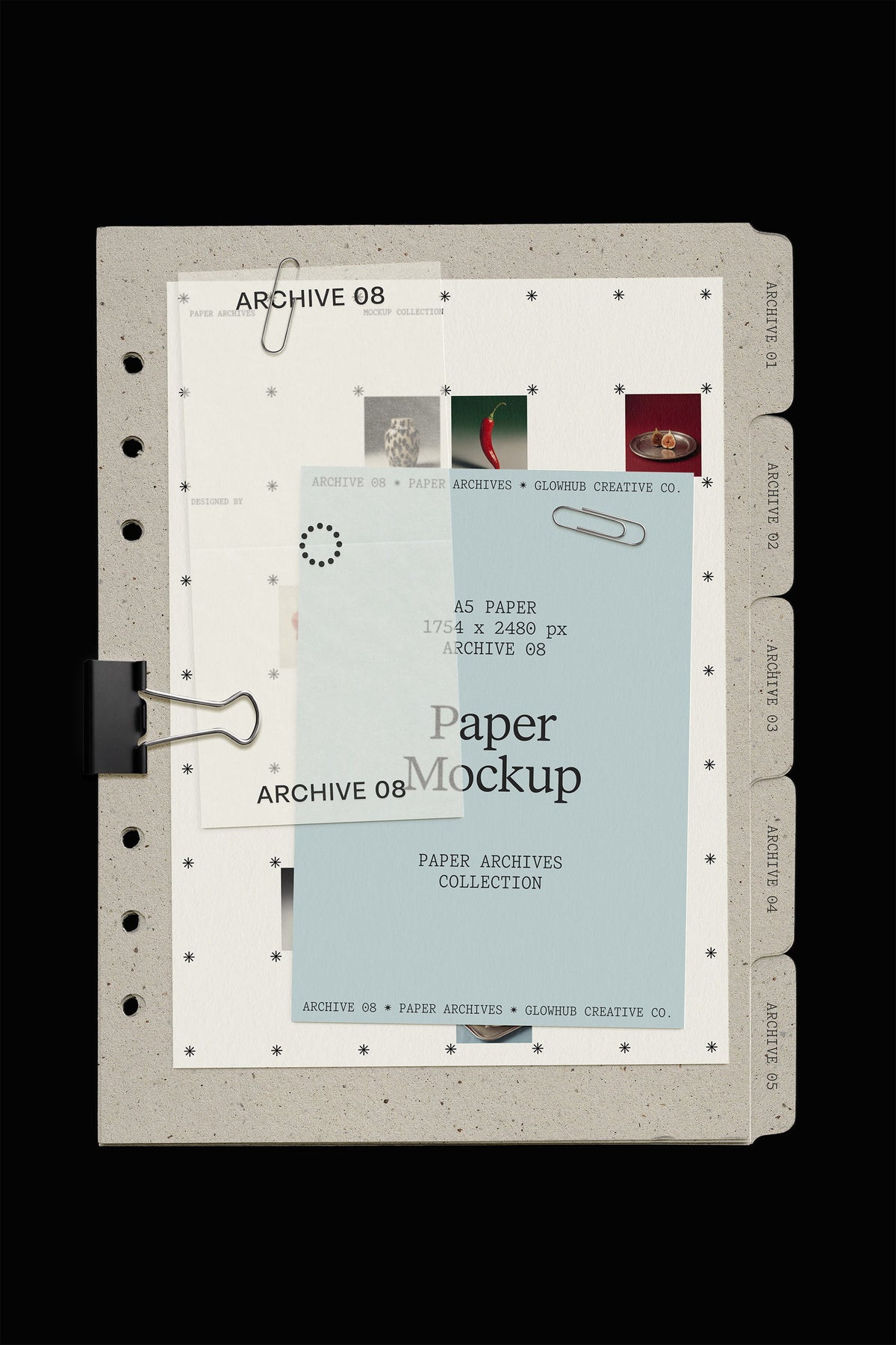Stationery Files Folder Mockup • Paper Archives 08 Glowhub Creative Co.
