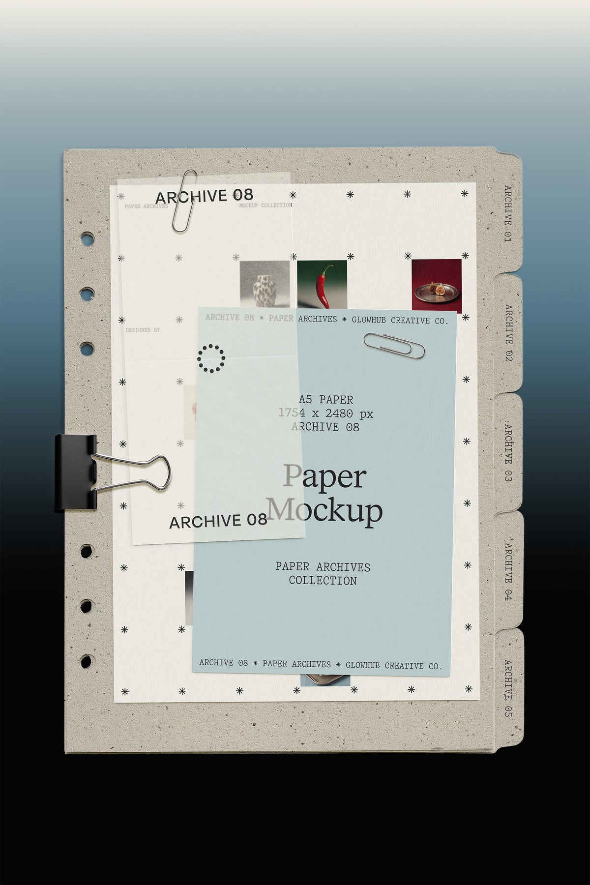 Stationery Files Folder Mockup • Paper Archives 08 Glowhub Creative Co.