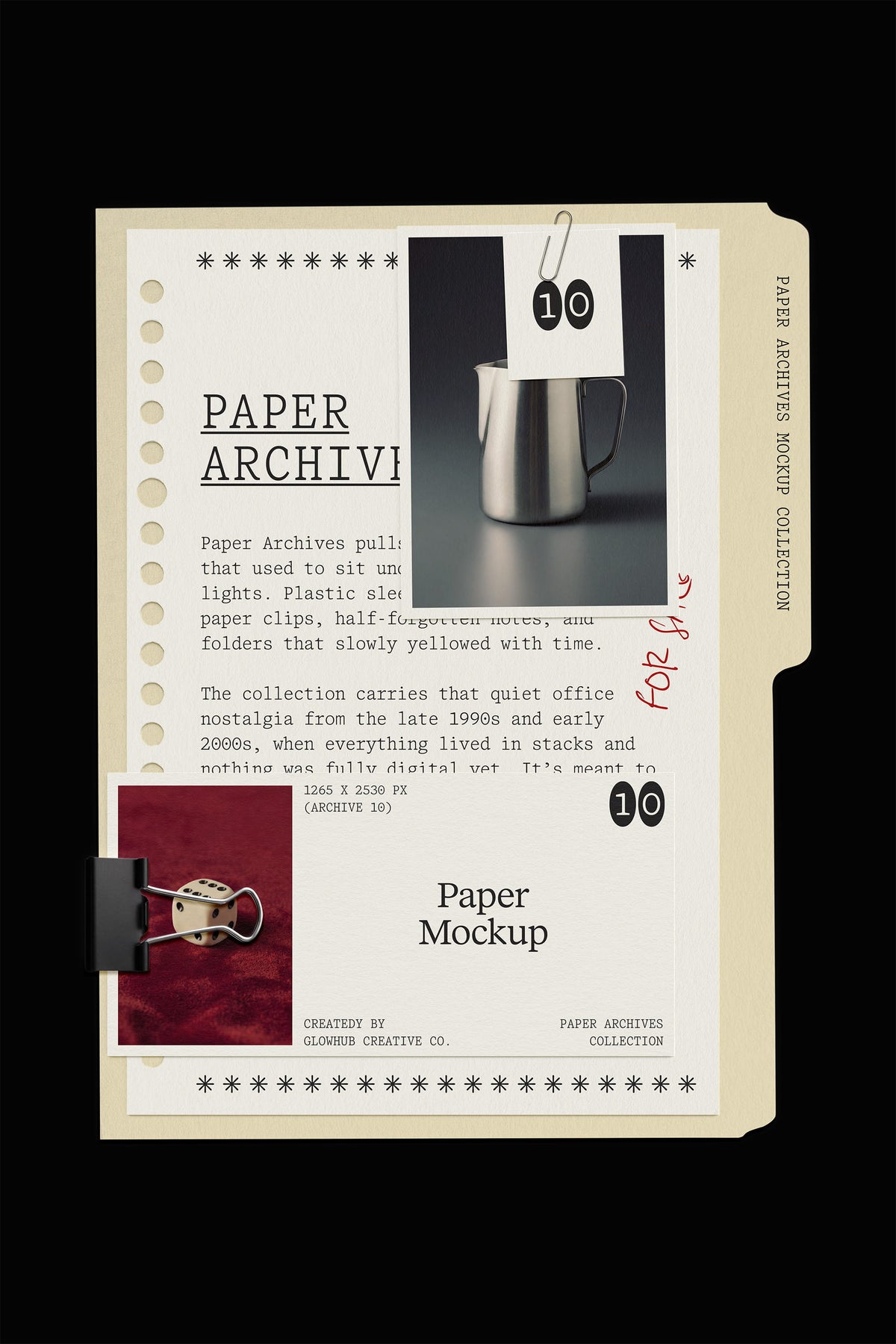 Stationery Files Folder Mockup • Paper Archives 10 Glowhub Creative Co.