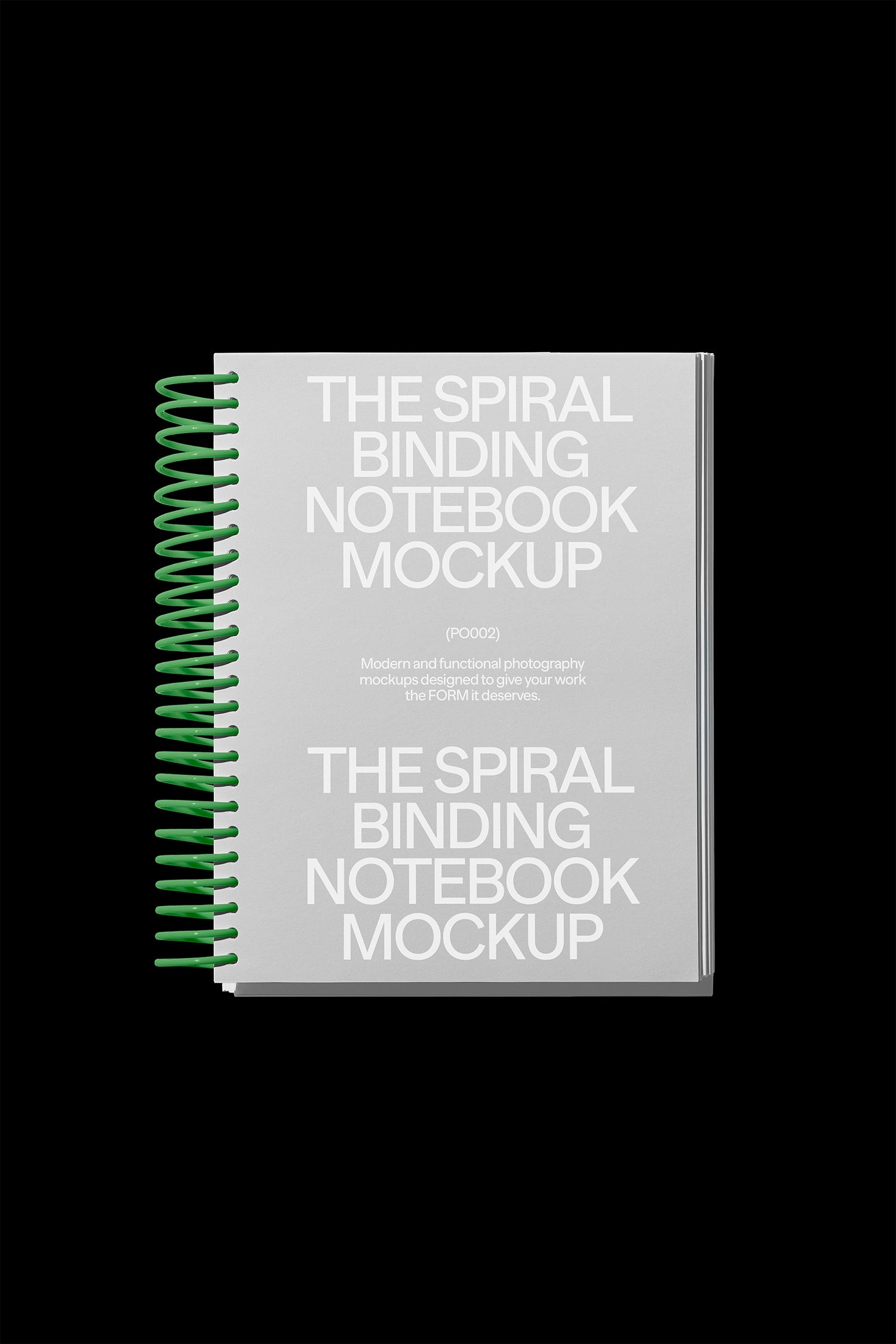 Spiral Notebook Mockup PO002 Just Form Mockups