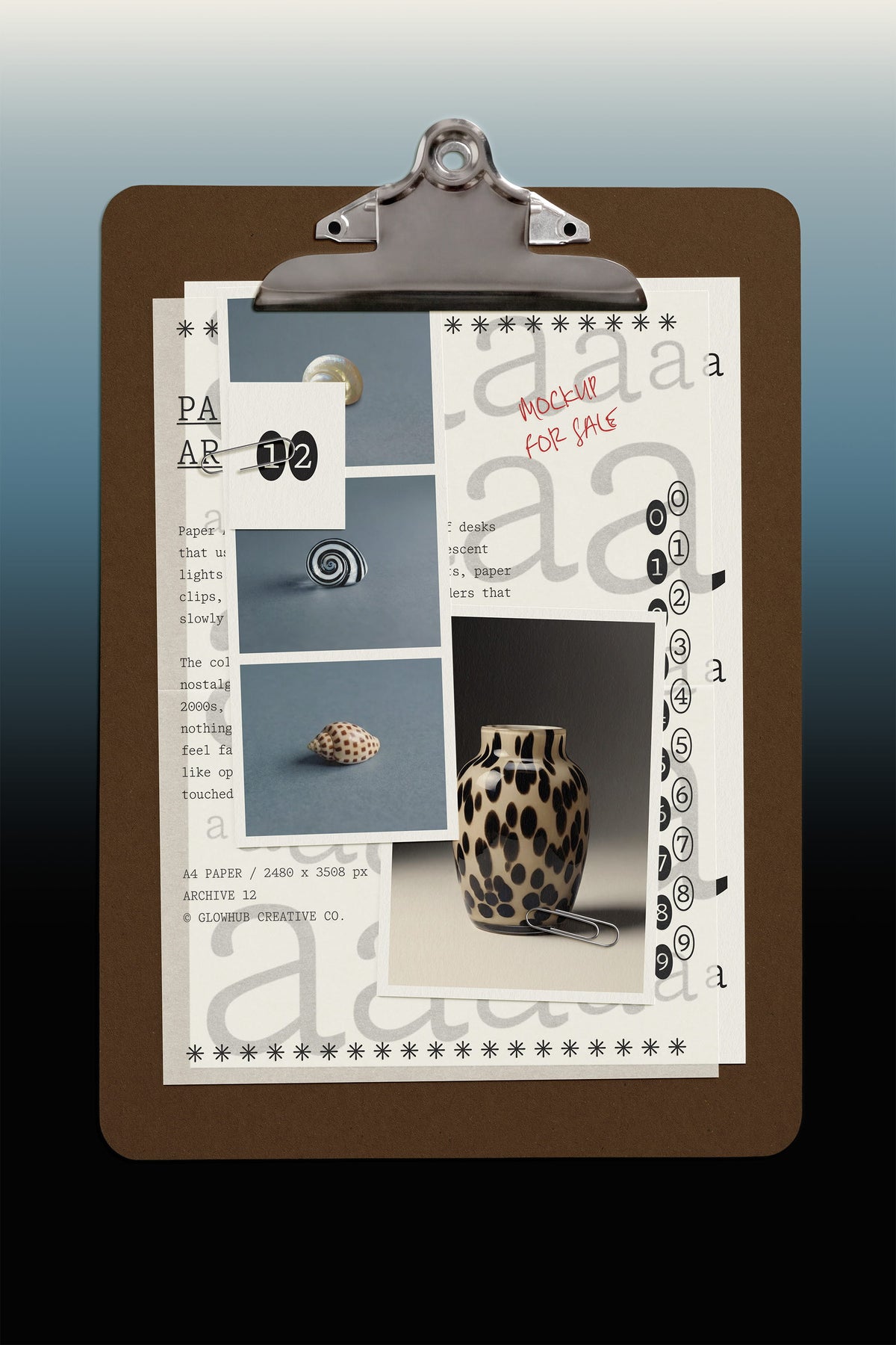 Clipboard Mockup • Paper Archives 12 Glowhub Creative Co.