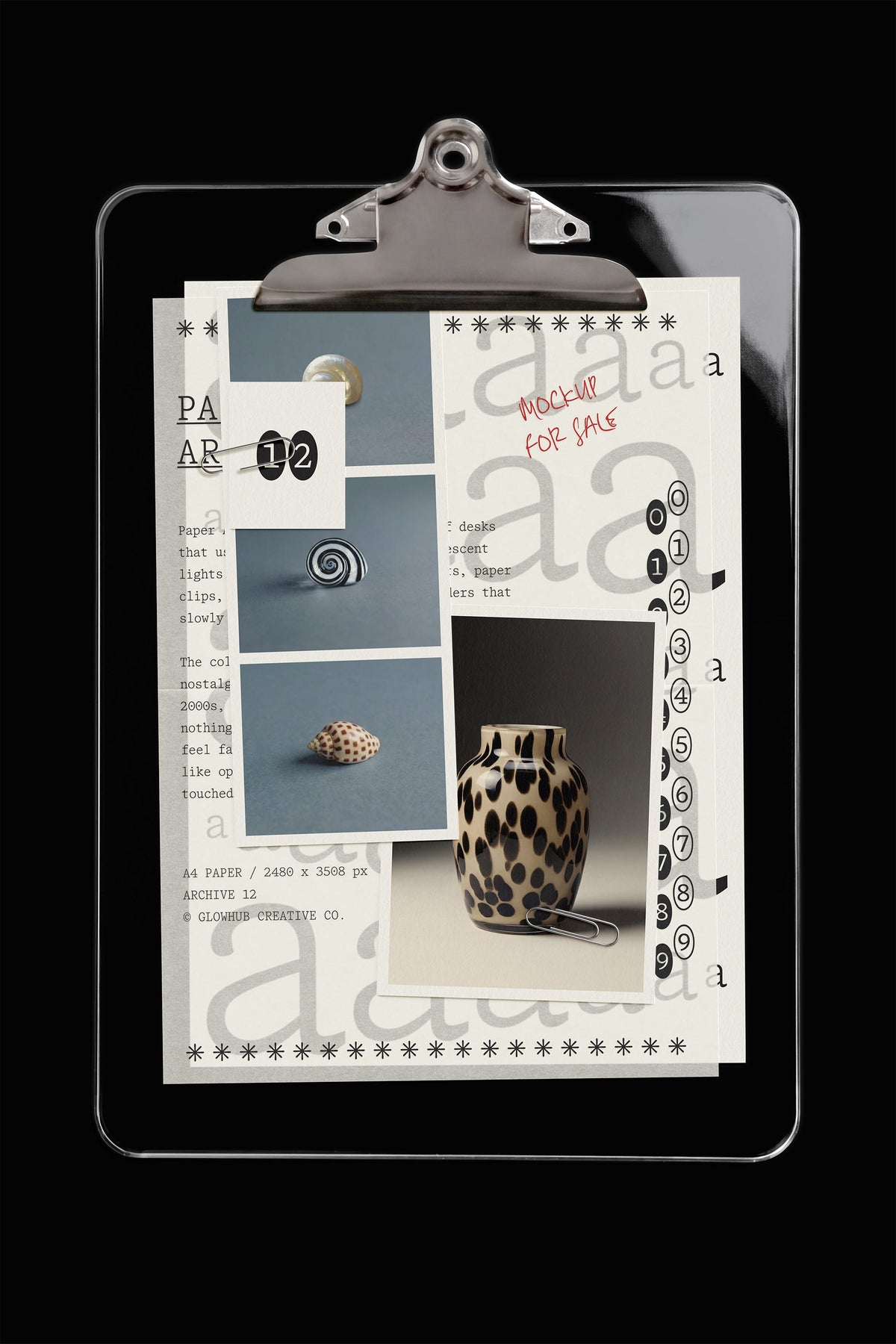 Clipboard Mockup • Paper Archives 12 Glowhub Creative Co.