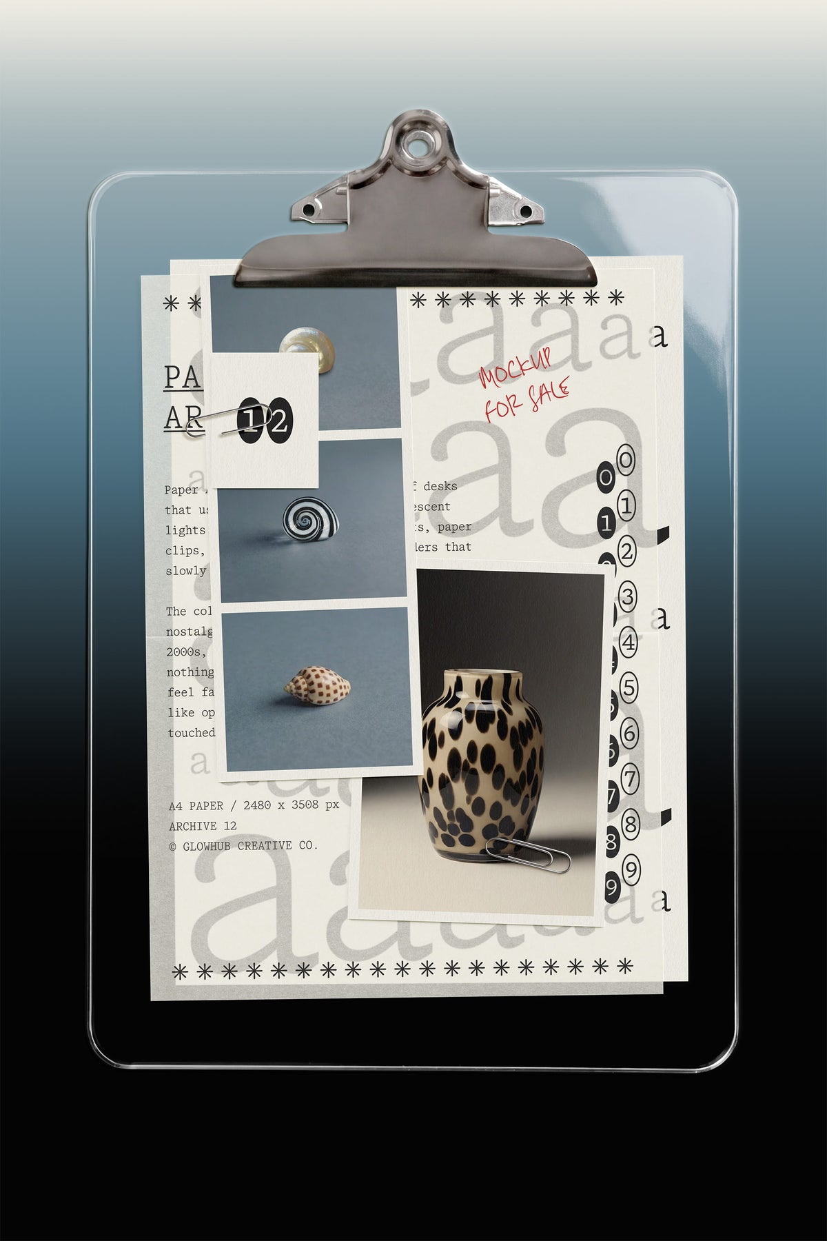 Clipboard Mockup • Paper Archives 12 Glowhub Creative Co.