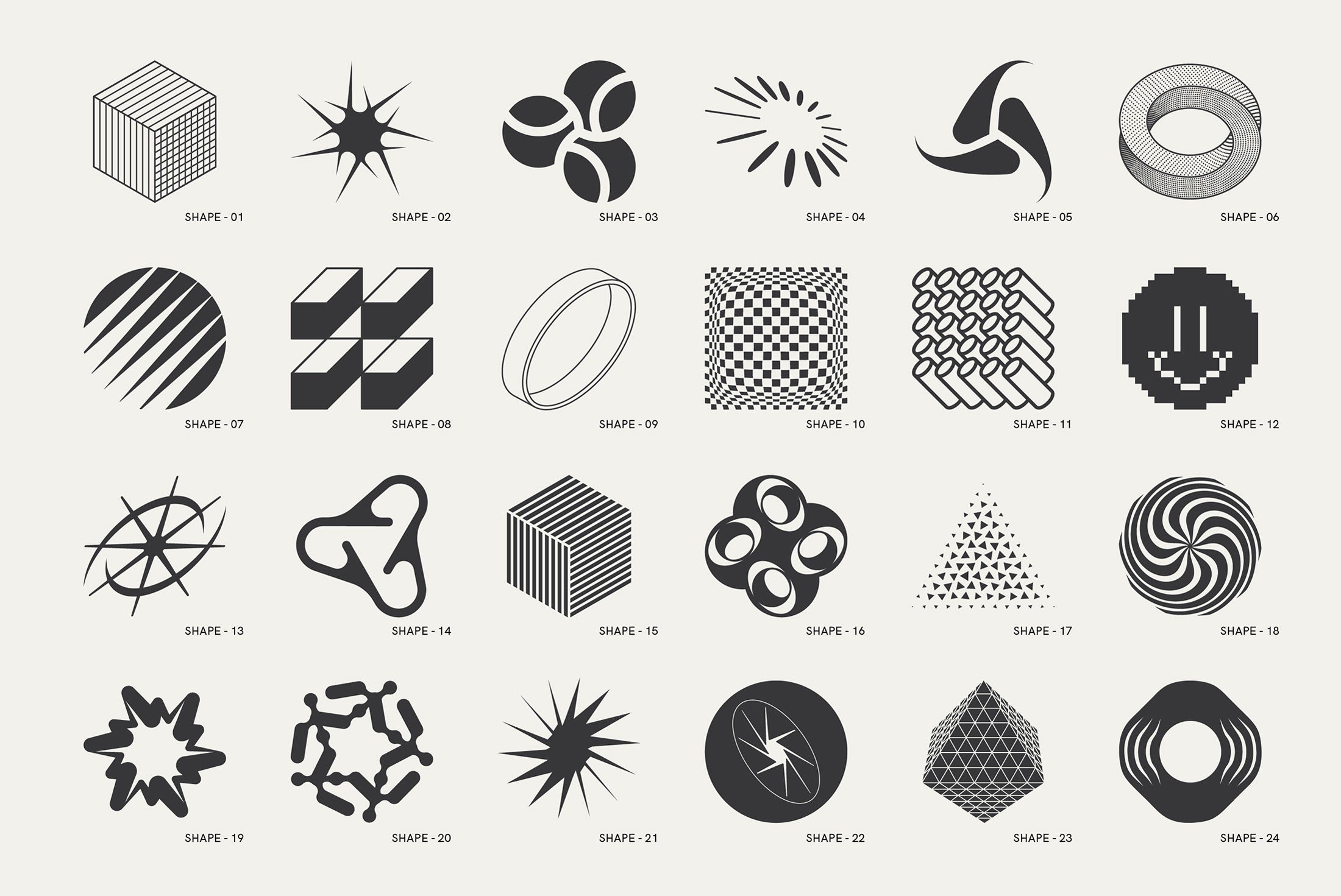 120 Abstract Geometric Shapes - Part 1