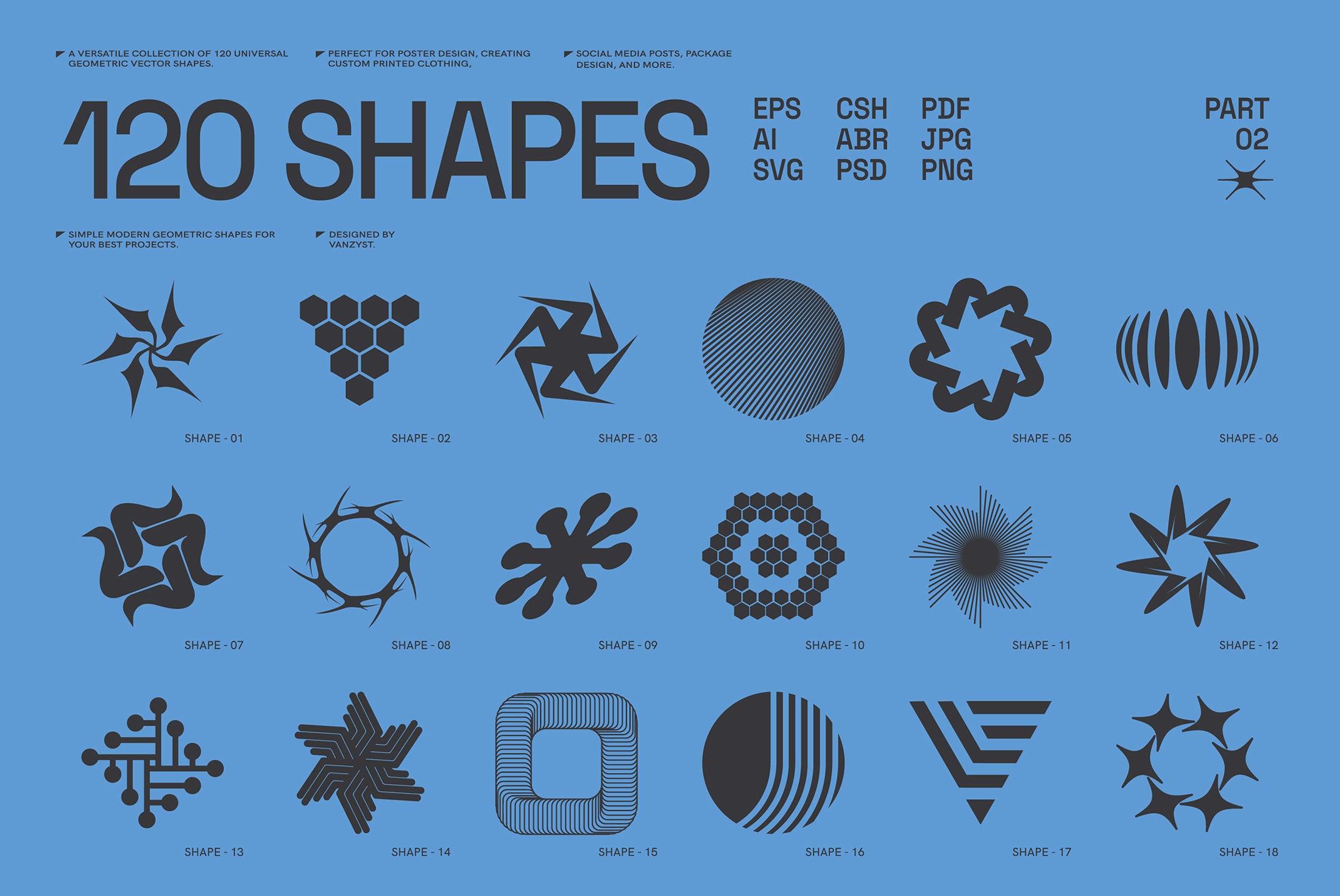 120 Abstract Geometric Shapes - Part 2
