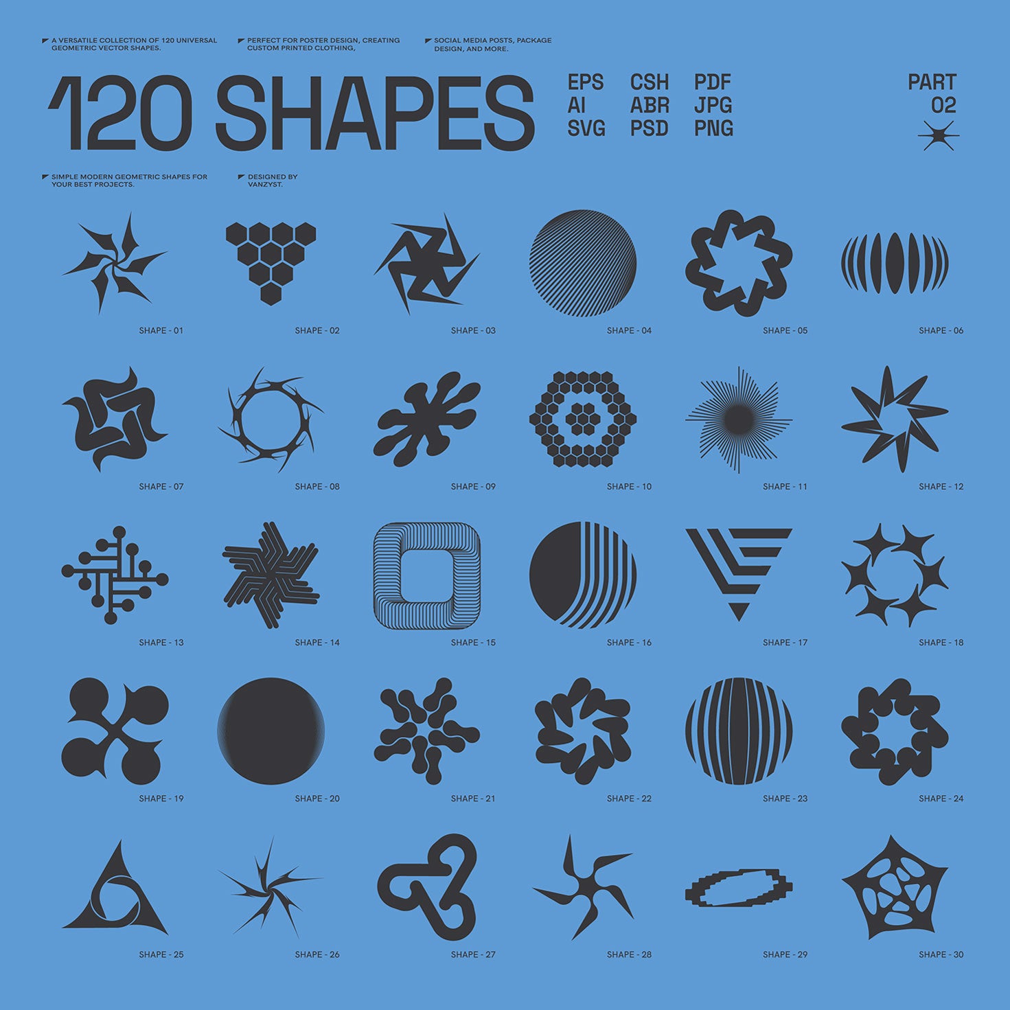 120 Abstract Geometric Shapes - Part 2