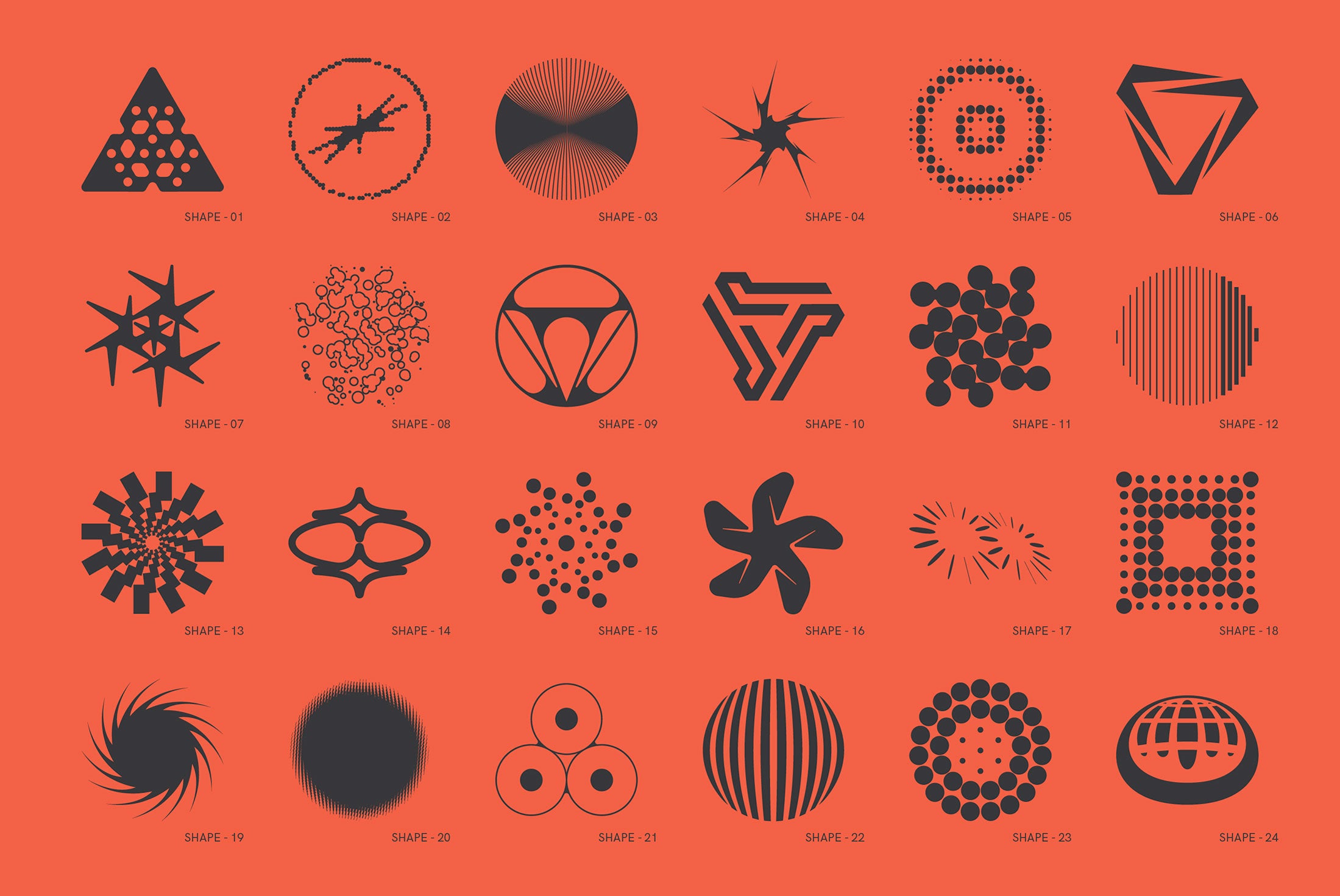 120 Abstract Geometric Shapes - Part 3