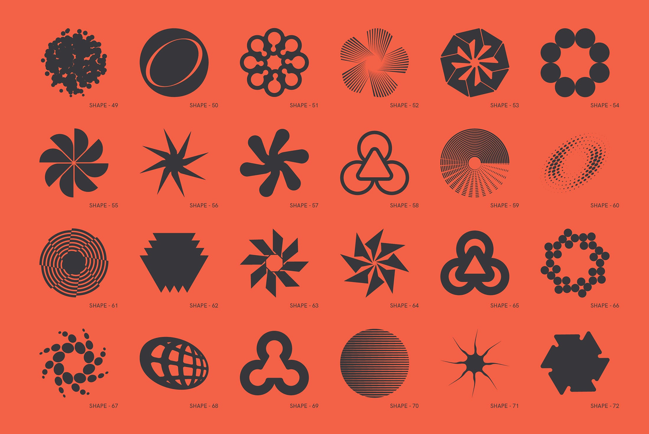 120 Abstract Geometric Shapes - Part 3