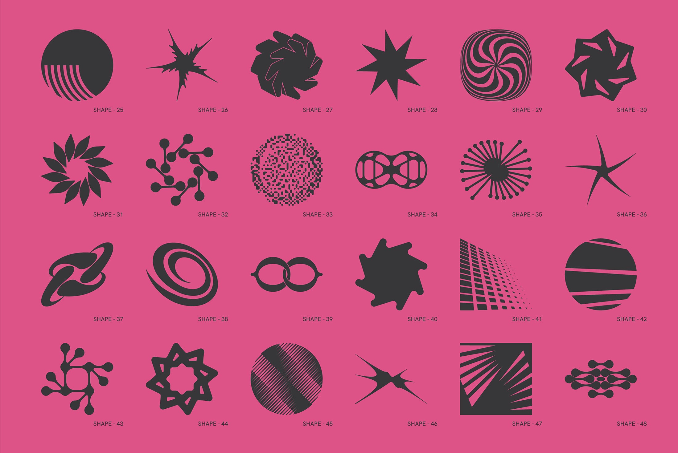 120 Abstract Geometric Shapes - Part 5