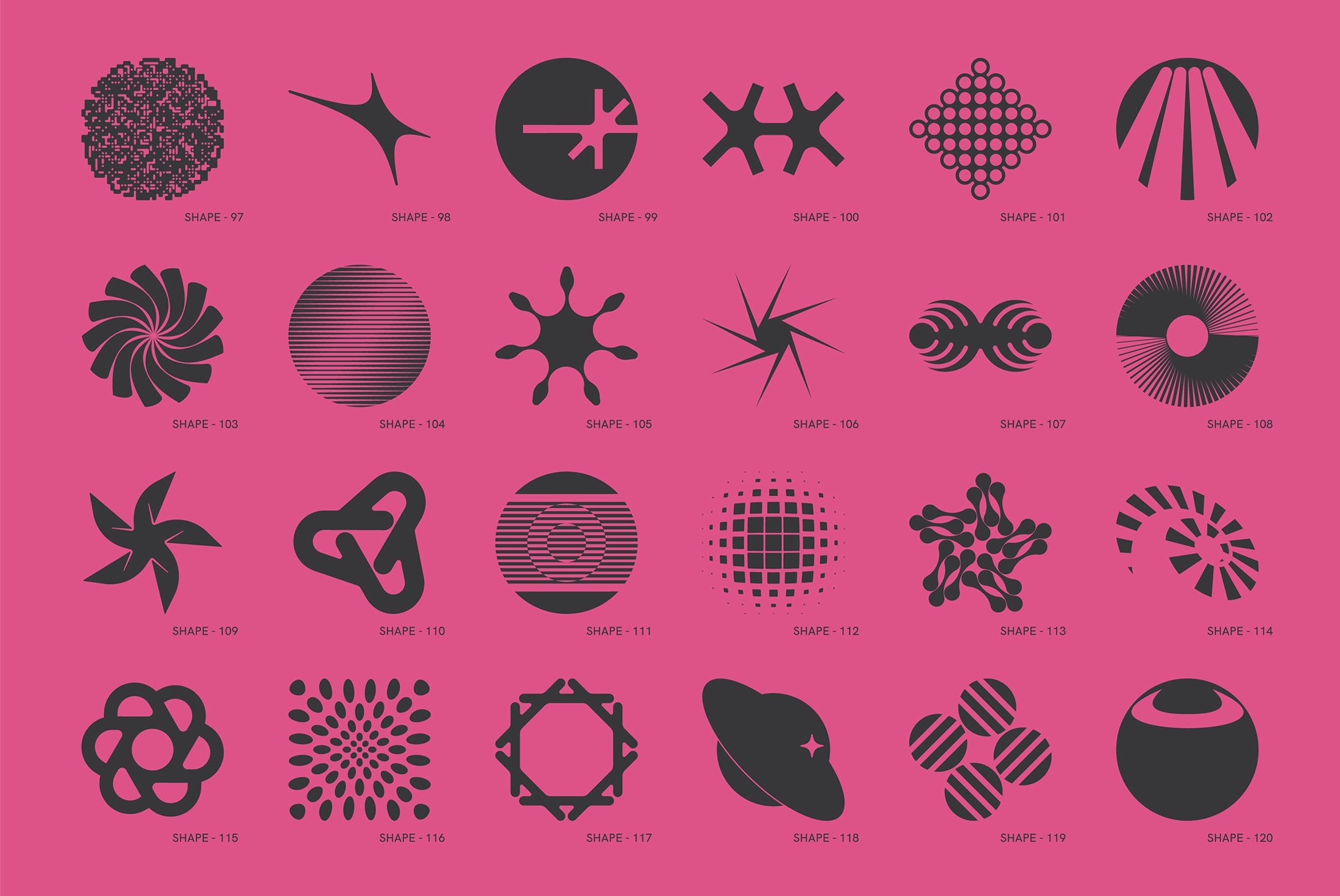 120 Abstract Geometric Shapes - Part 5