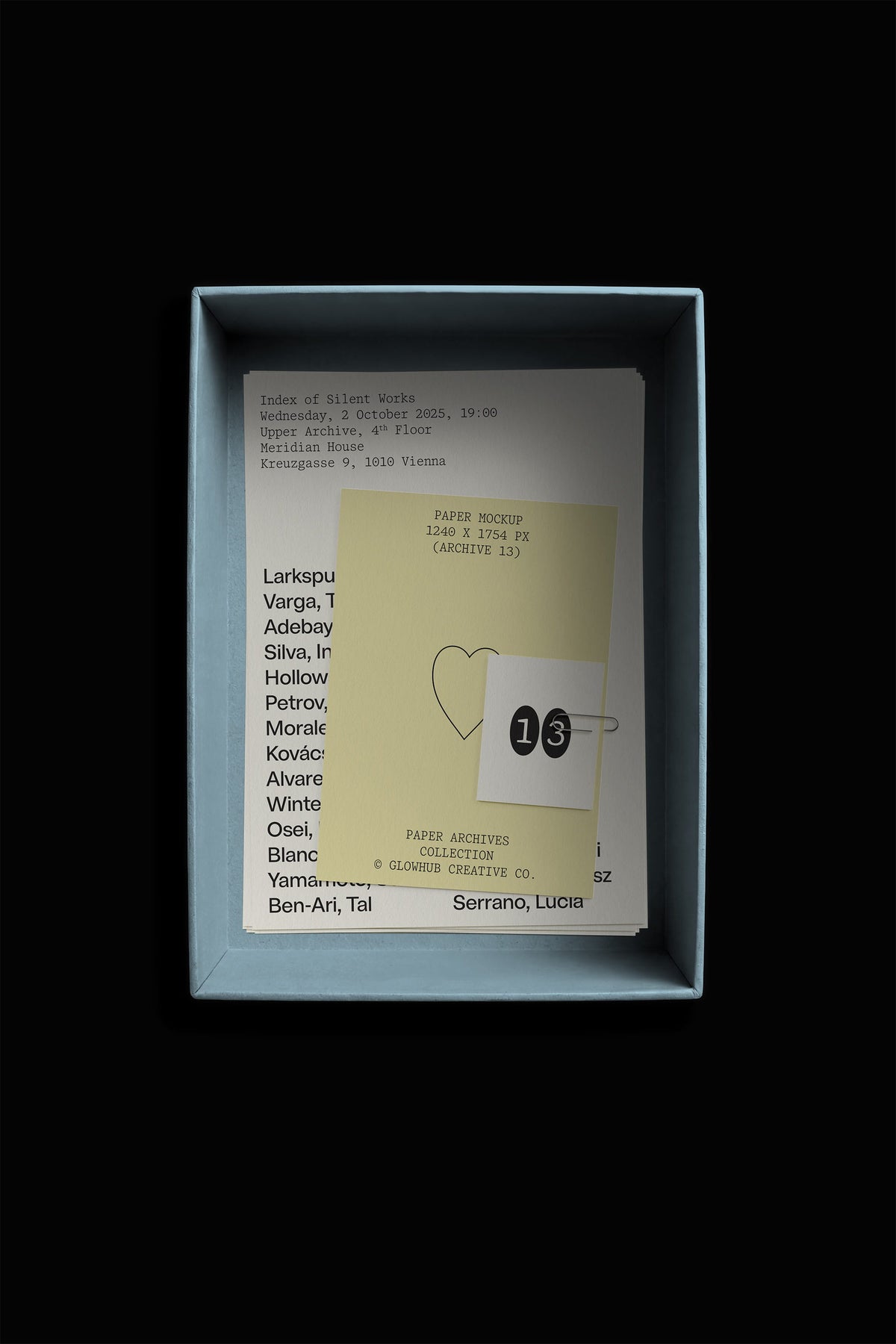 Document Archival Box Mockup • Paper Archives 13 Glowhub Creative Co.