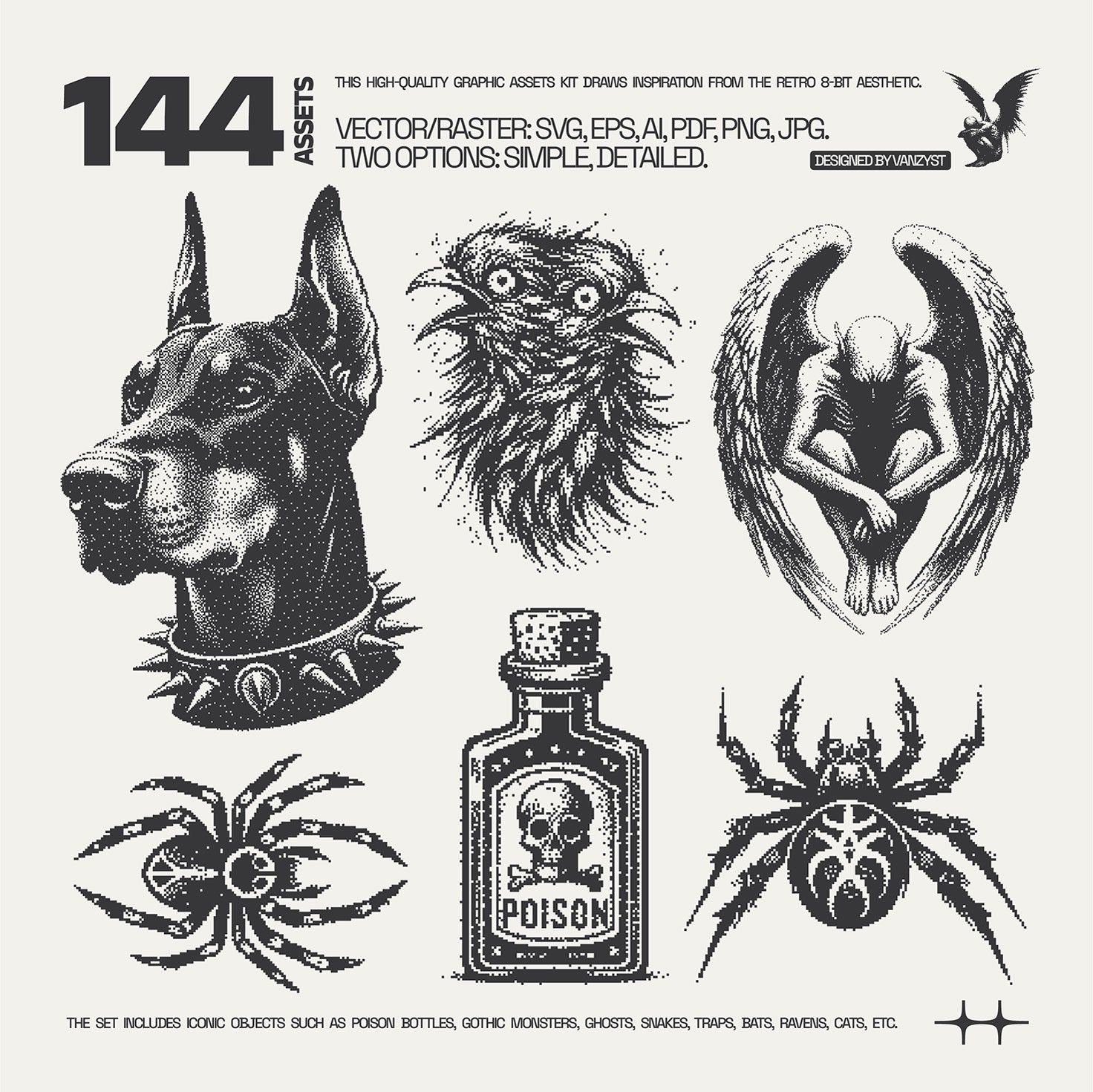 144 DarkPixel Graphic Pack