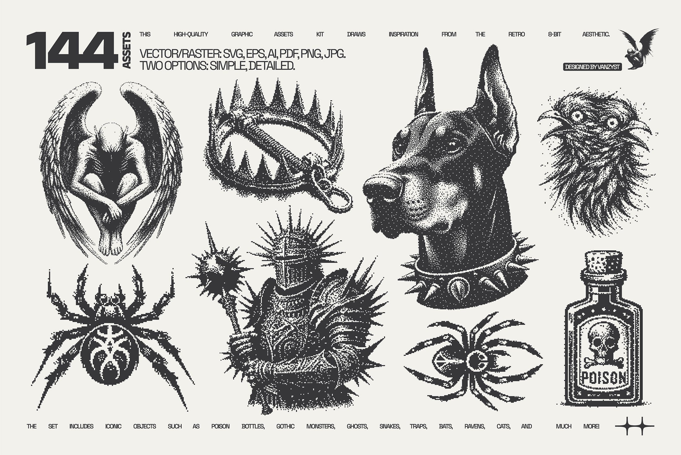 144 DarkPixel Graphic Pack Vanzyst