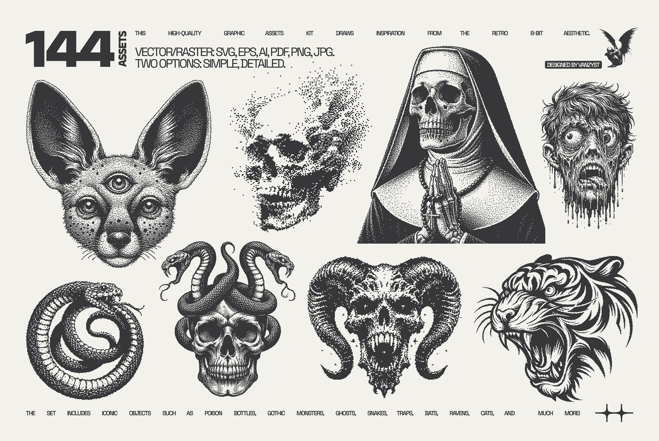 144 DarkPixel Graphic Pack Vanzyst