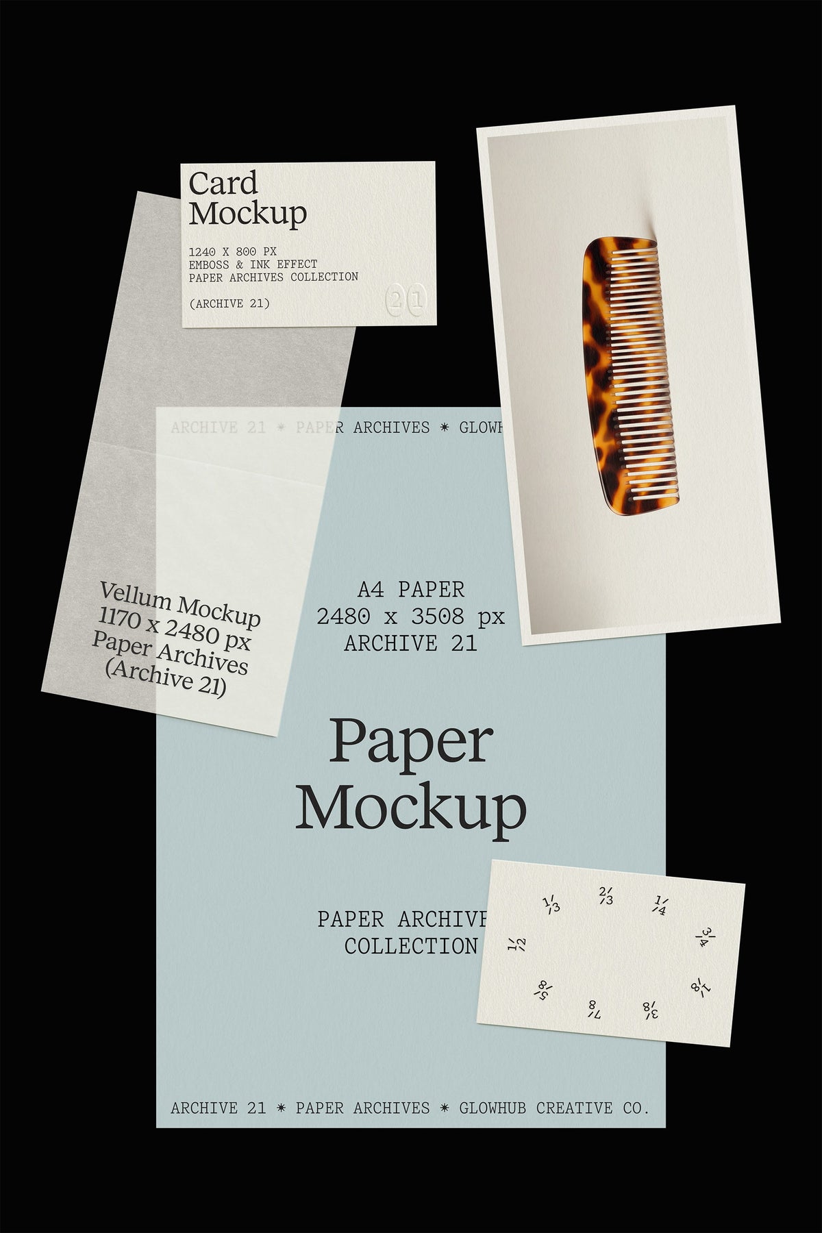 Stationery Set Mockup • Paper Archives 21 Glowhub Creative Co.