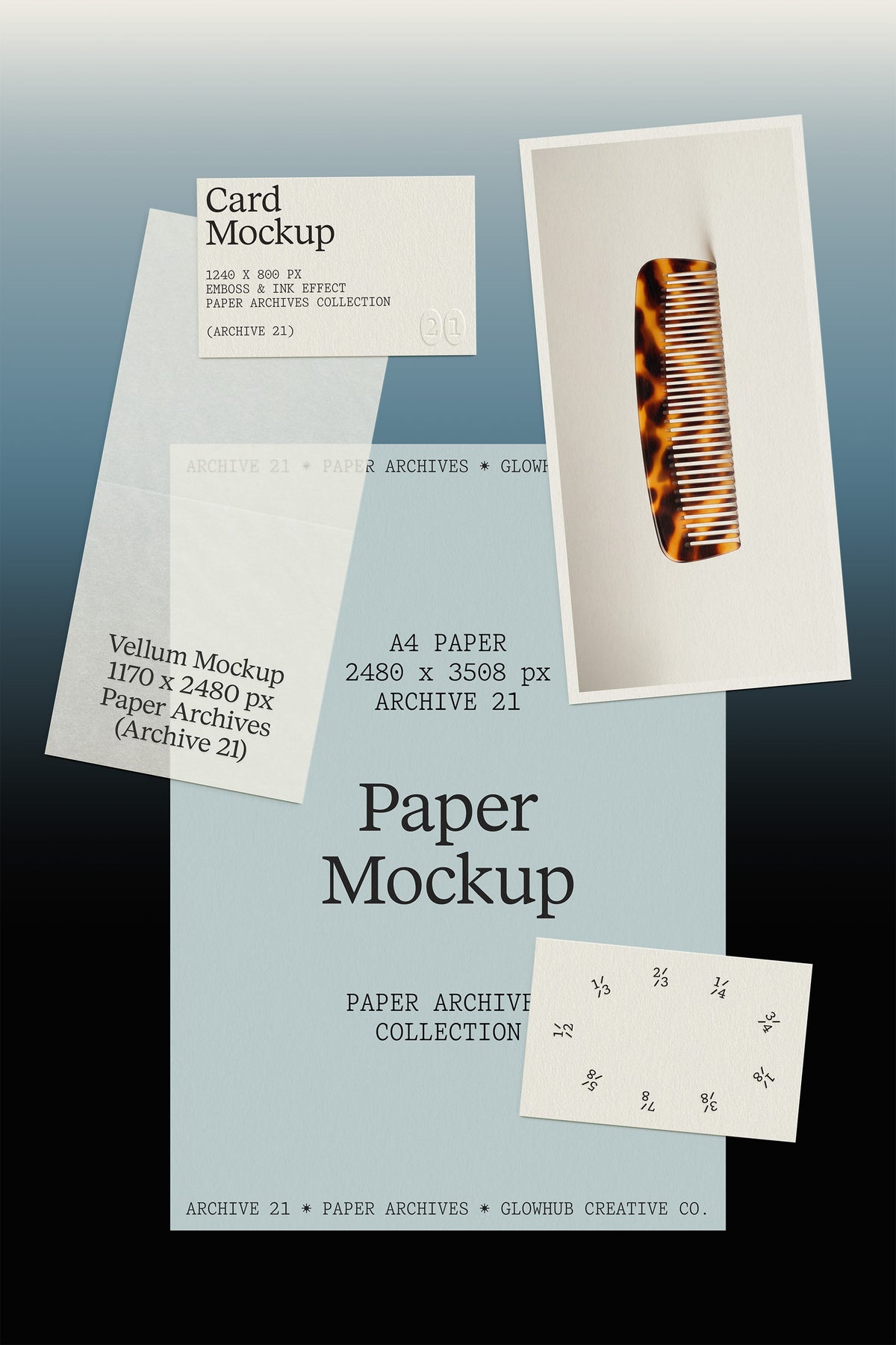 Stationery Set Mockup • Paper Archives 21 Glowhub Creative Co.