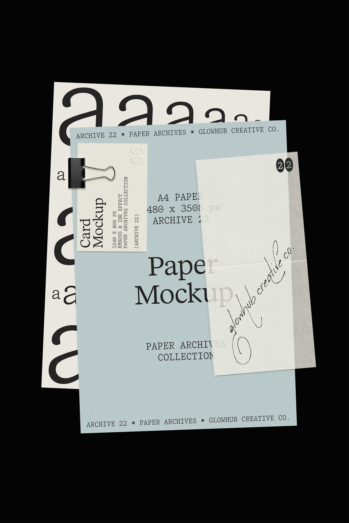 Stationery Set Mockup • Paper Archives 22 Glowhub Creative Co.