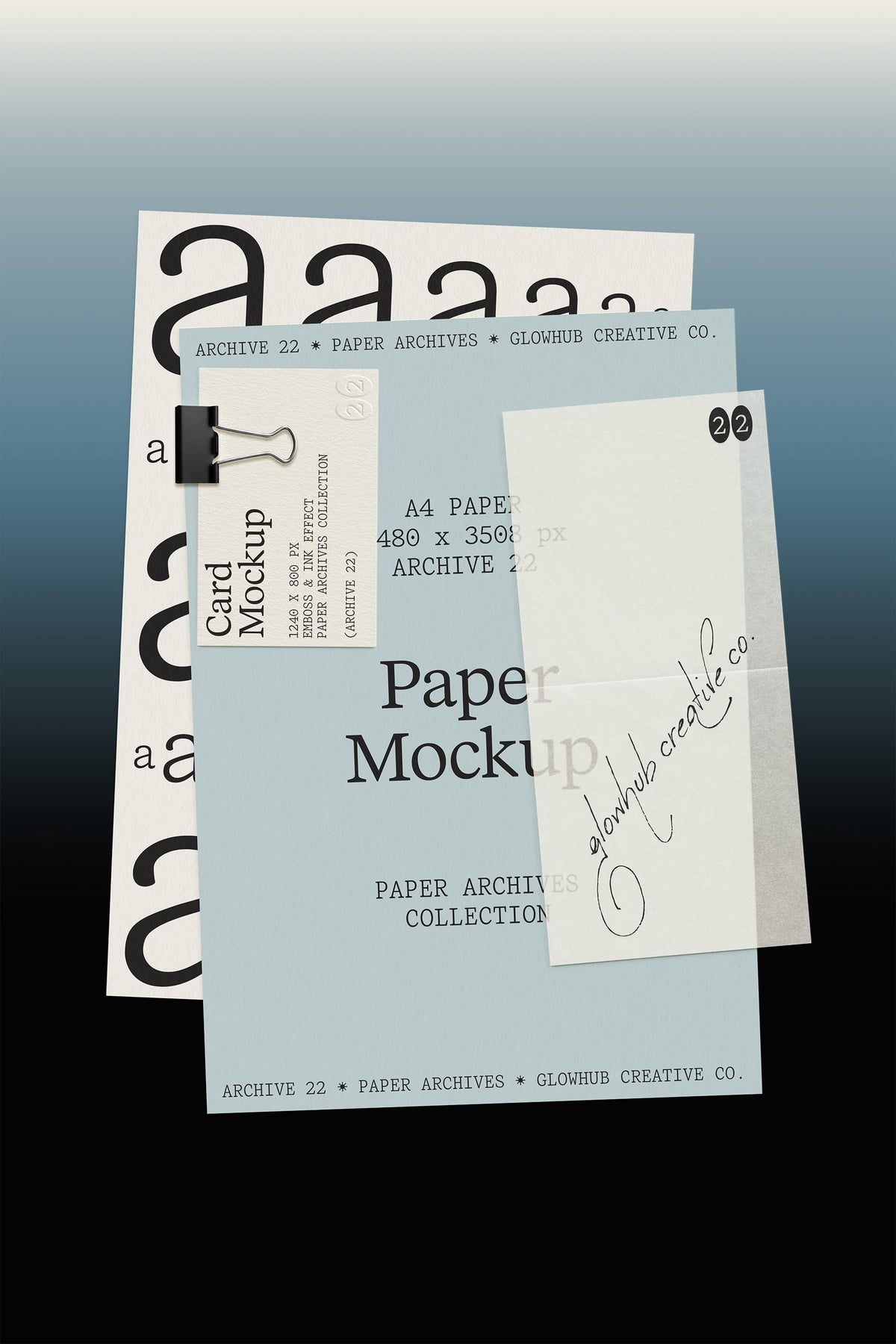 Stationery Set Mockup • Paper Archives 22 Glowhub Creative Co.