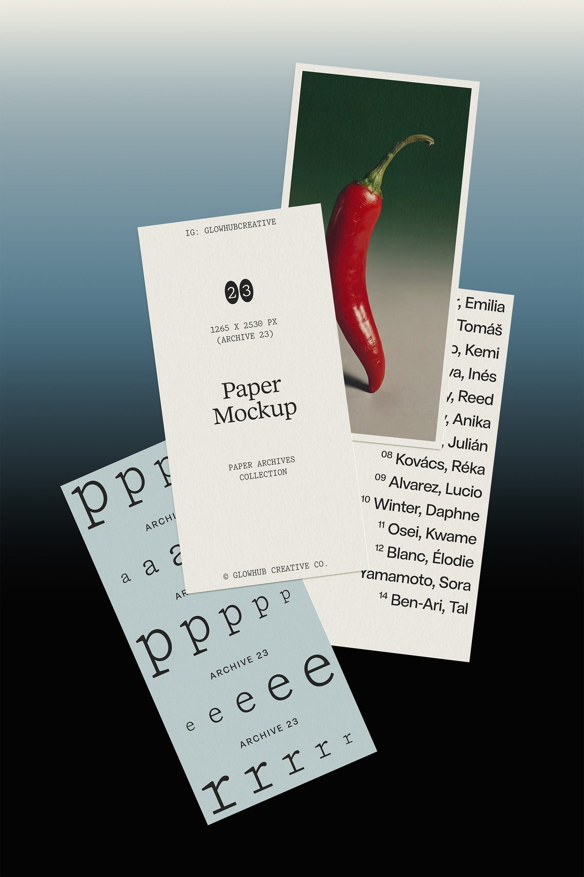 Stationery Set Mockup • Paper Archives 23 Glowhub Creative Co.