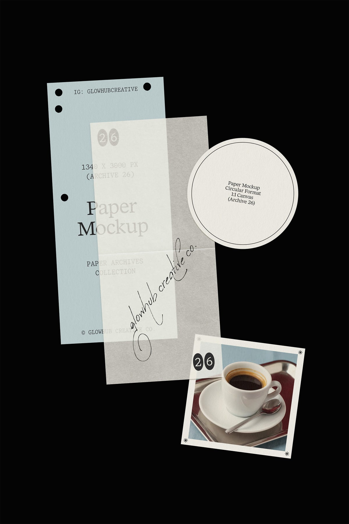 Stationery Set Mockup • Paper Archives 26 Glowhub Creative Co.