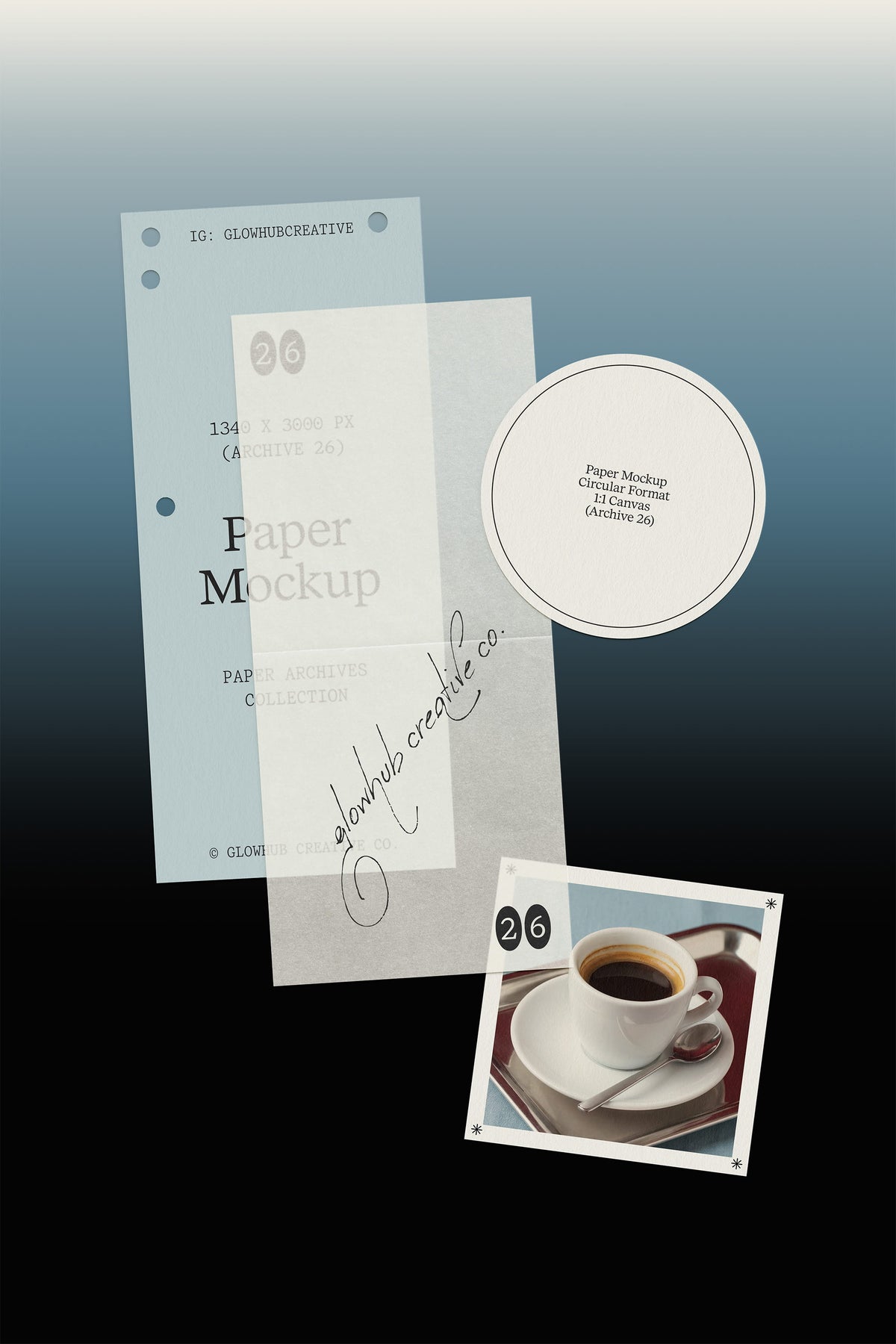 Stationery Set Mockup • Paper Archives 26 Glowhub Creative Co.