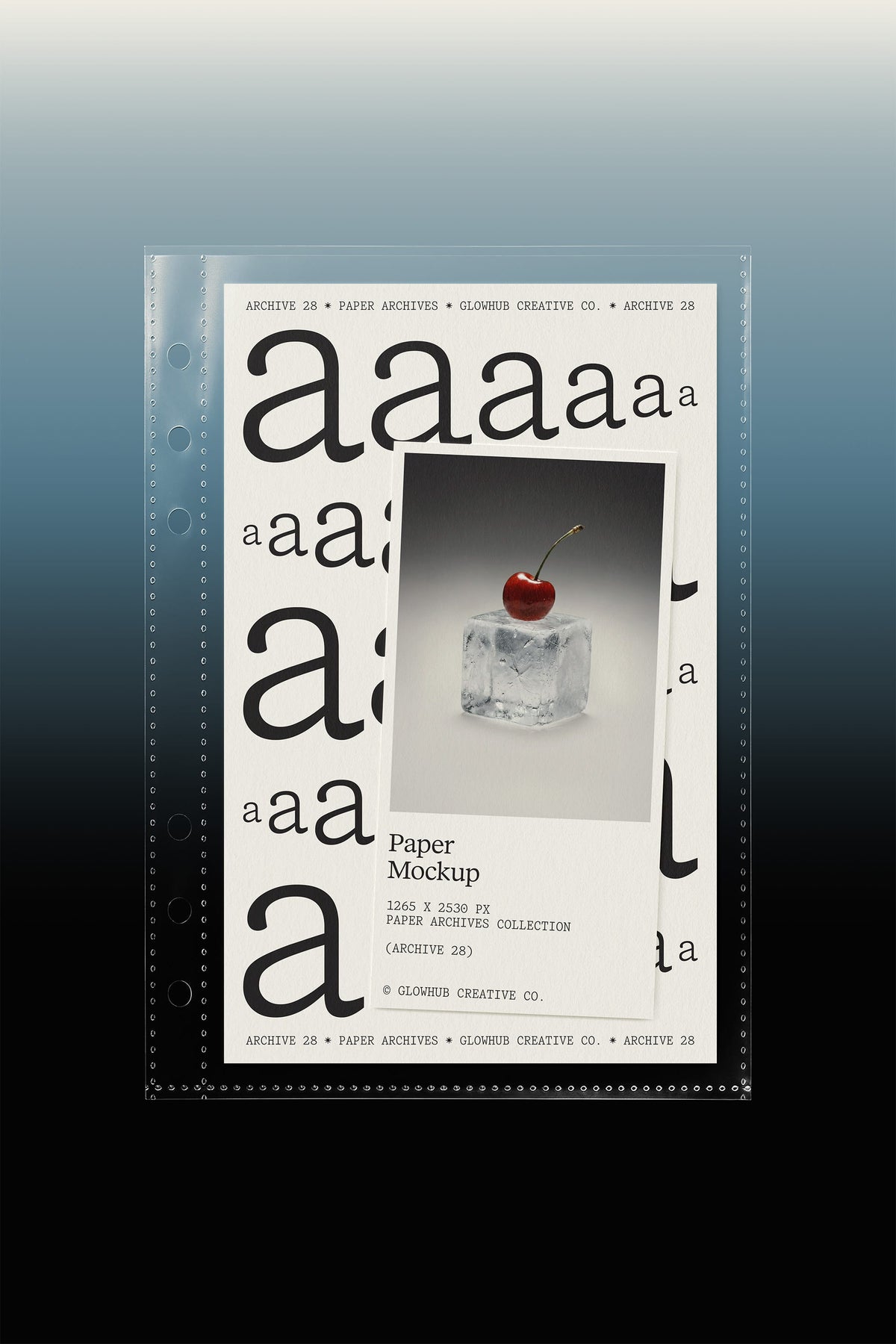 Plastic Sheet Mockup • Paper Archives 28 Glowhub Creative Co.