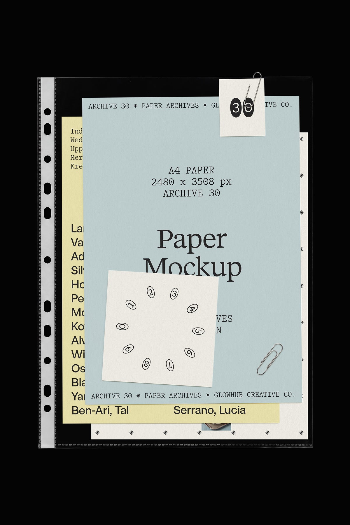 Plastic Sheet Mockup • Paper Archives 30 Glowhub Creative Co.
