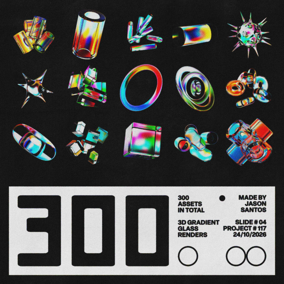 3D Gradient Glass Renders Asset Pack (Vol.1) Jason Santos