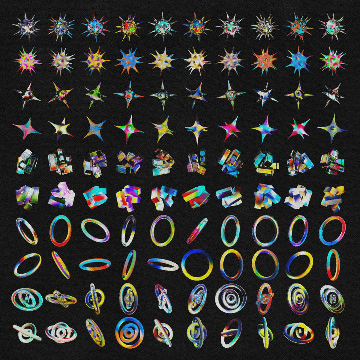 3D Gradient Glass Renders Asset Pack (Vol.1) Jason Santos