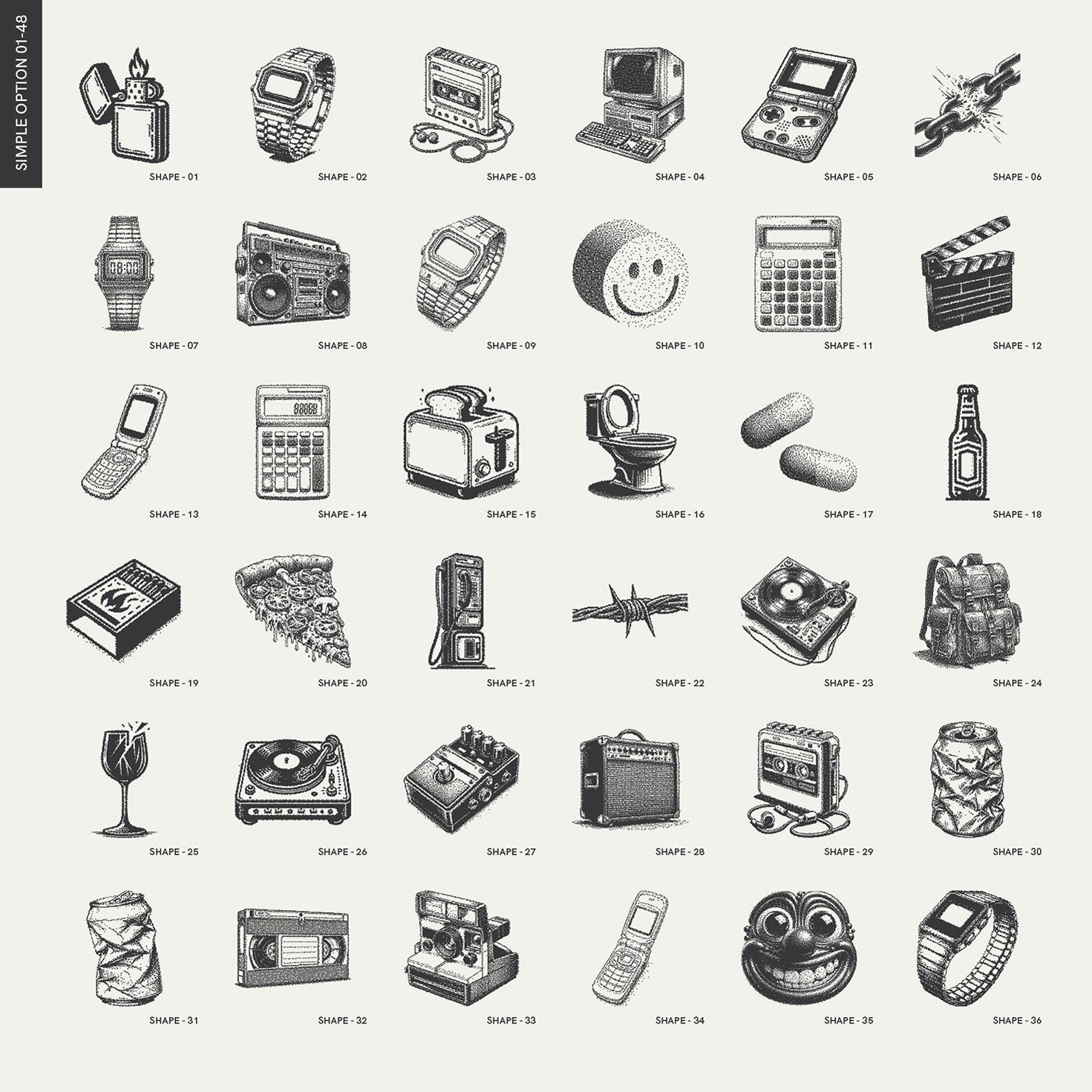 8-Bit Art. Pixelated Graphic Pack