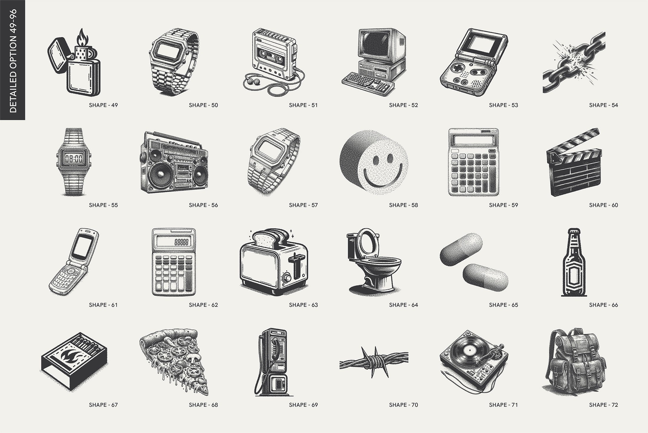 8-Bit Art. Pixelated Graphic Pack Vanzyst