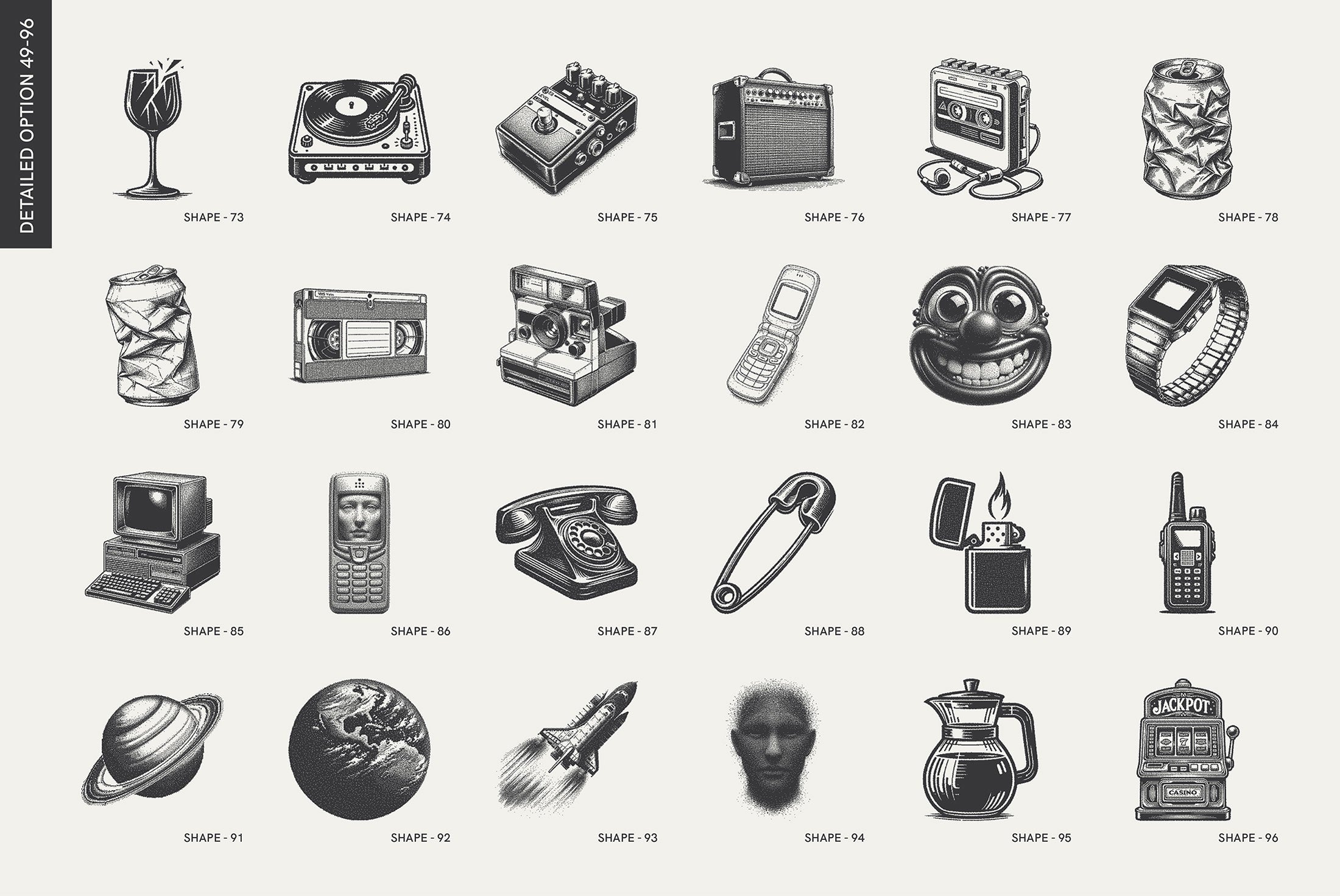 8-Bit Art. Pixelated Graphic Pack Vanzyst