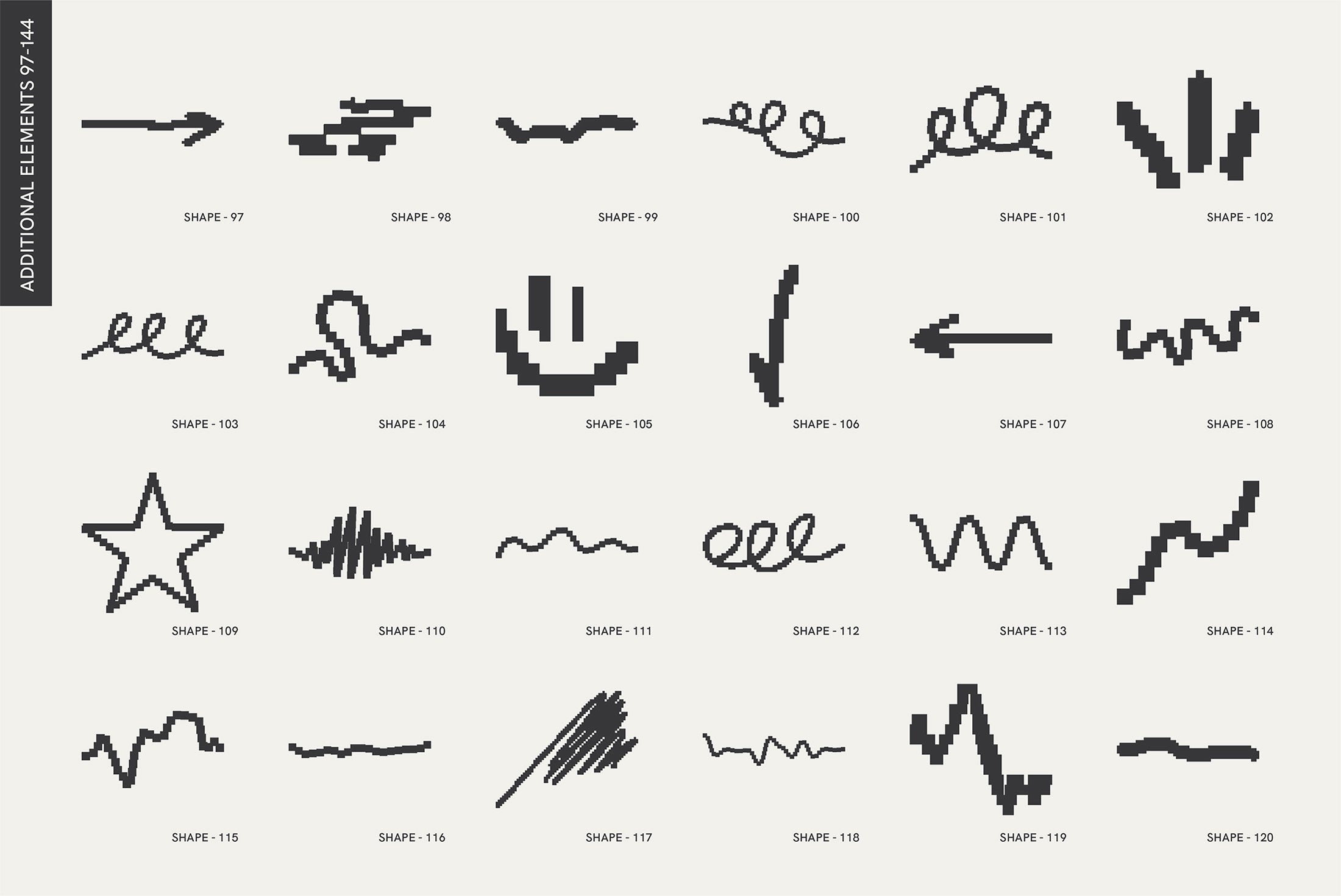 8-Bit Art. Pixelated Graphic Pack Vanzyst