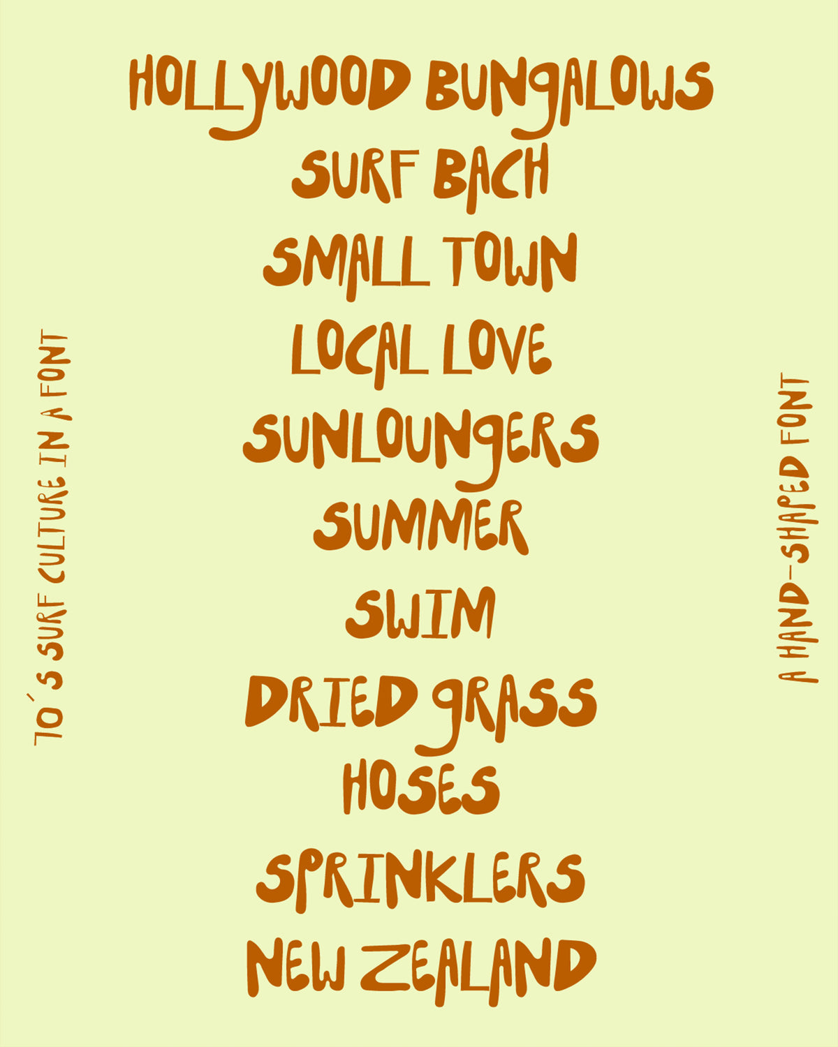 Bungalow Hand Drawn Surf Font Victoria Strukovskaya