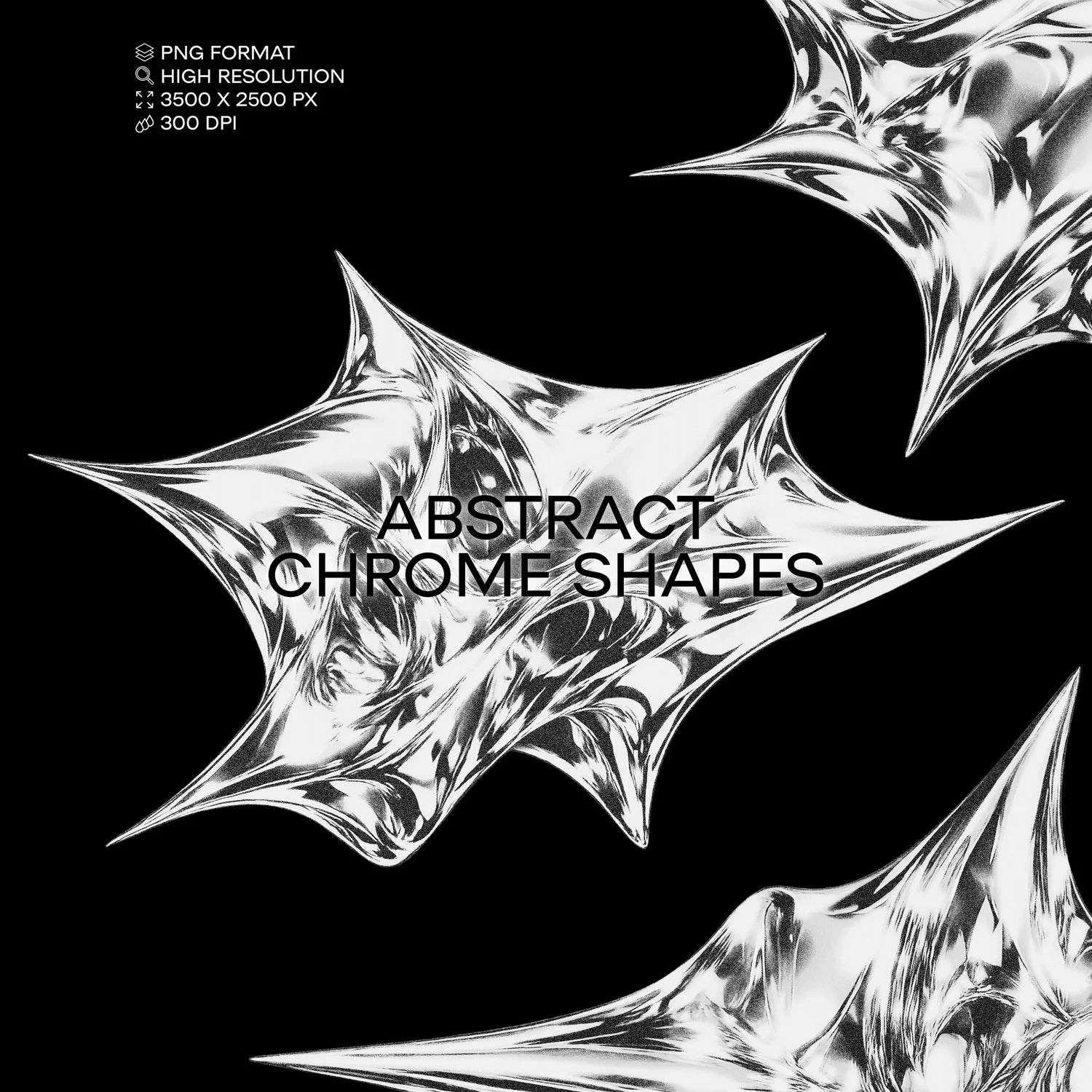 Abstract Chrome Shapes GFX Database