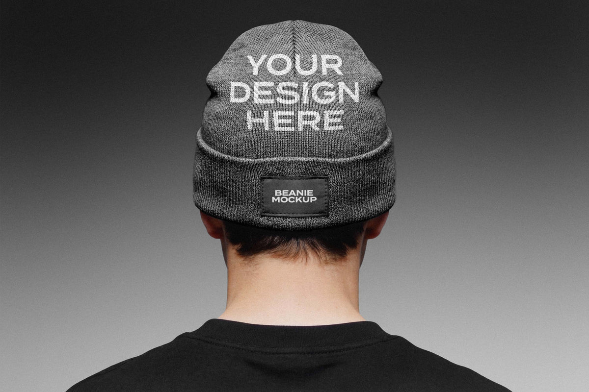 Back View Beanie Mockup Pixelbuddha