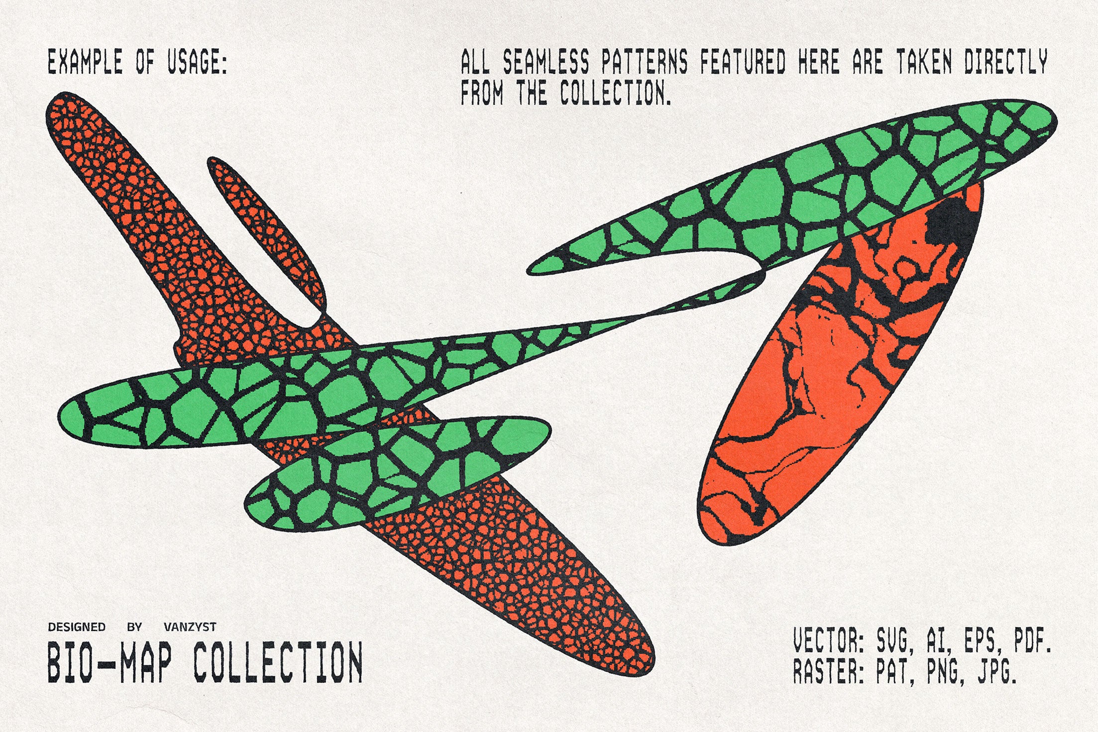 Bio-Map Seamless Patterns Collection Vanzyst