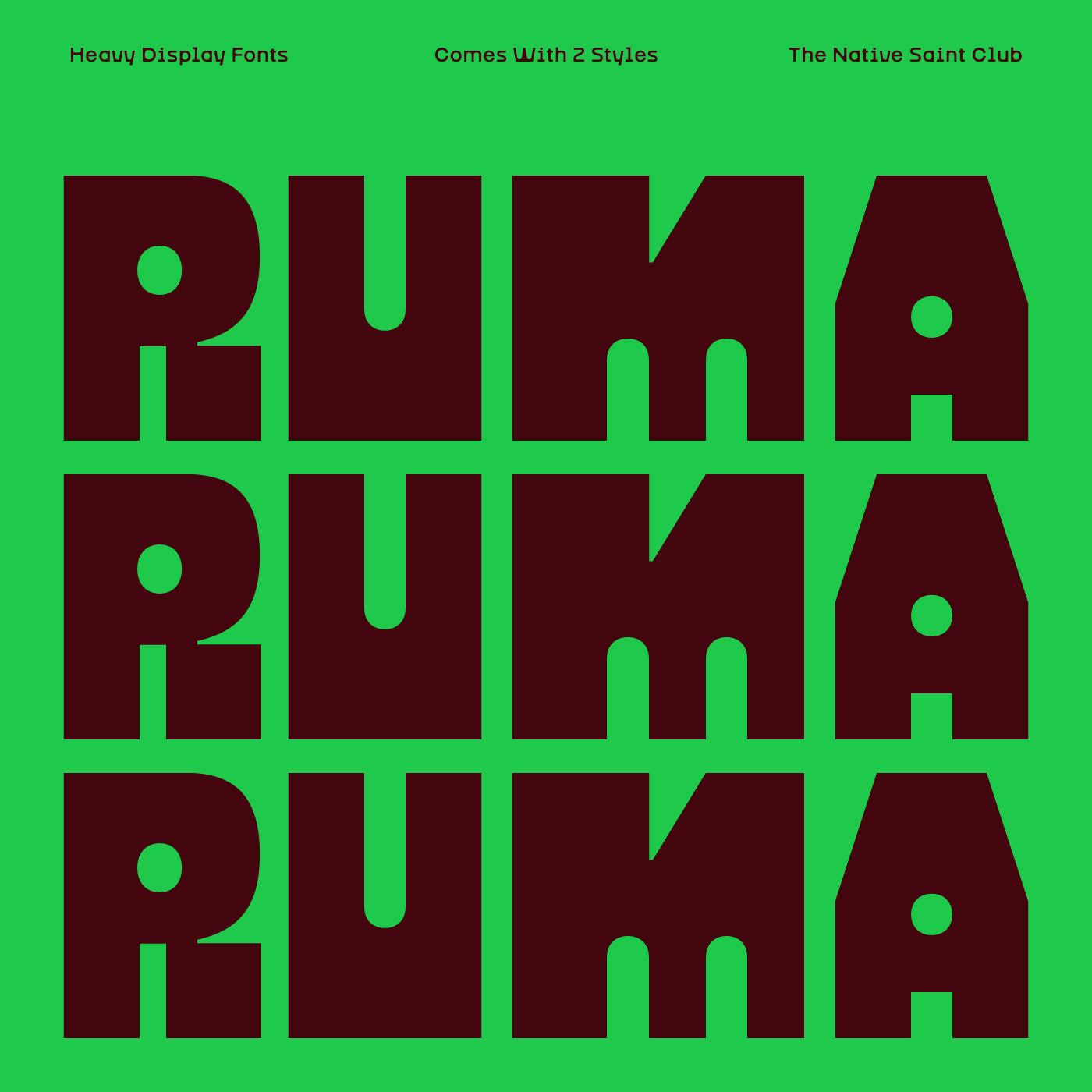 Ruma Typeface The Native Saint Club