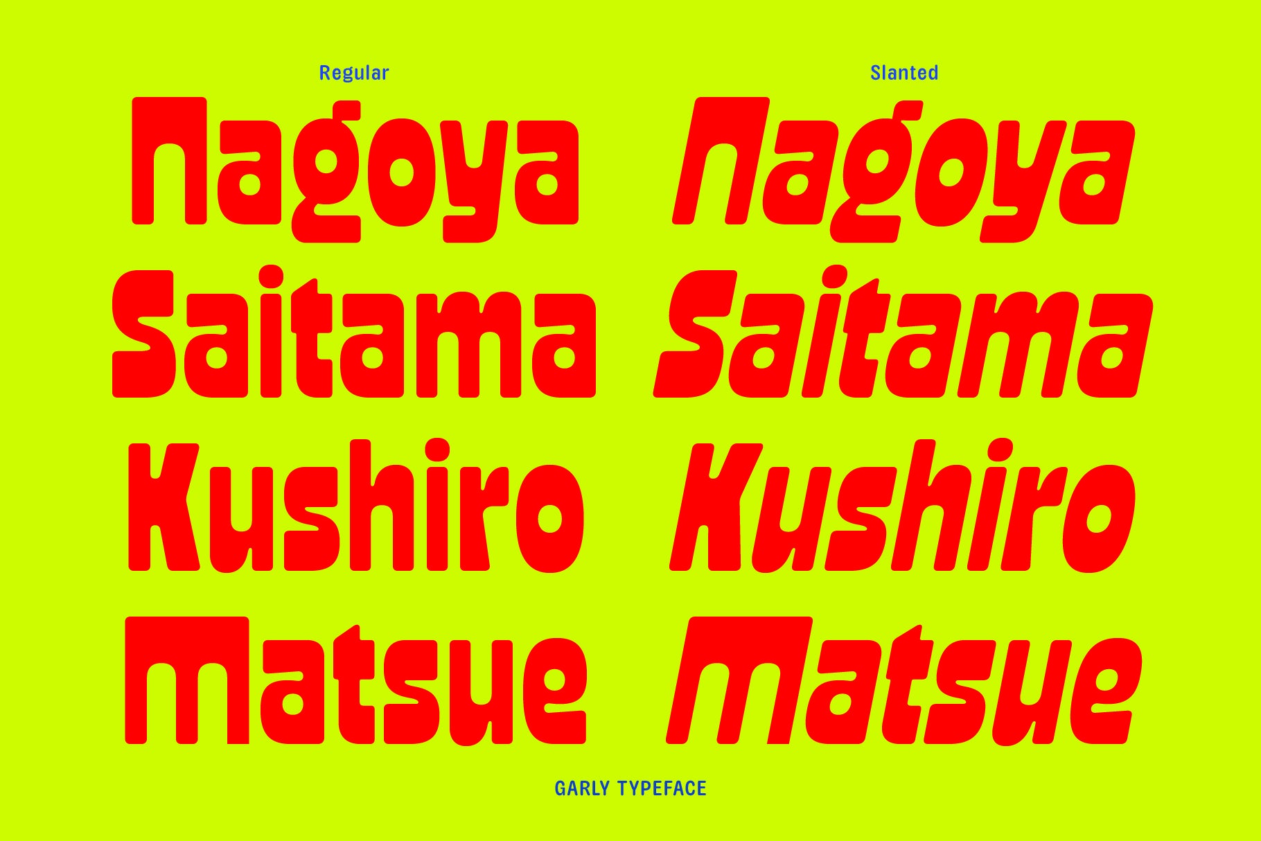 Garly Typeface The Native Saint Club