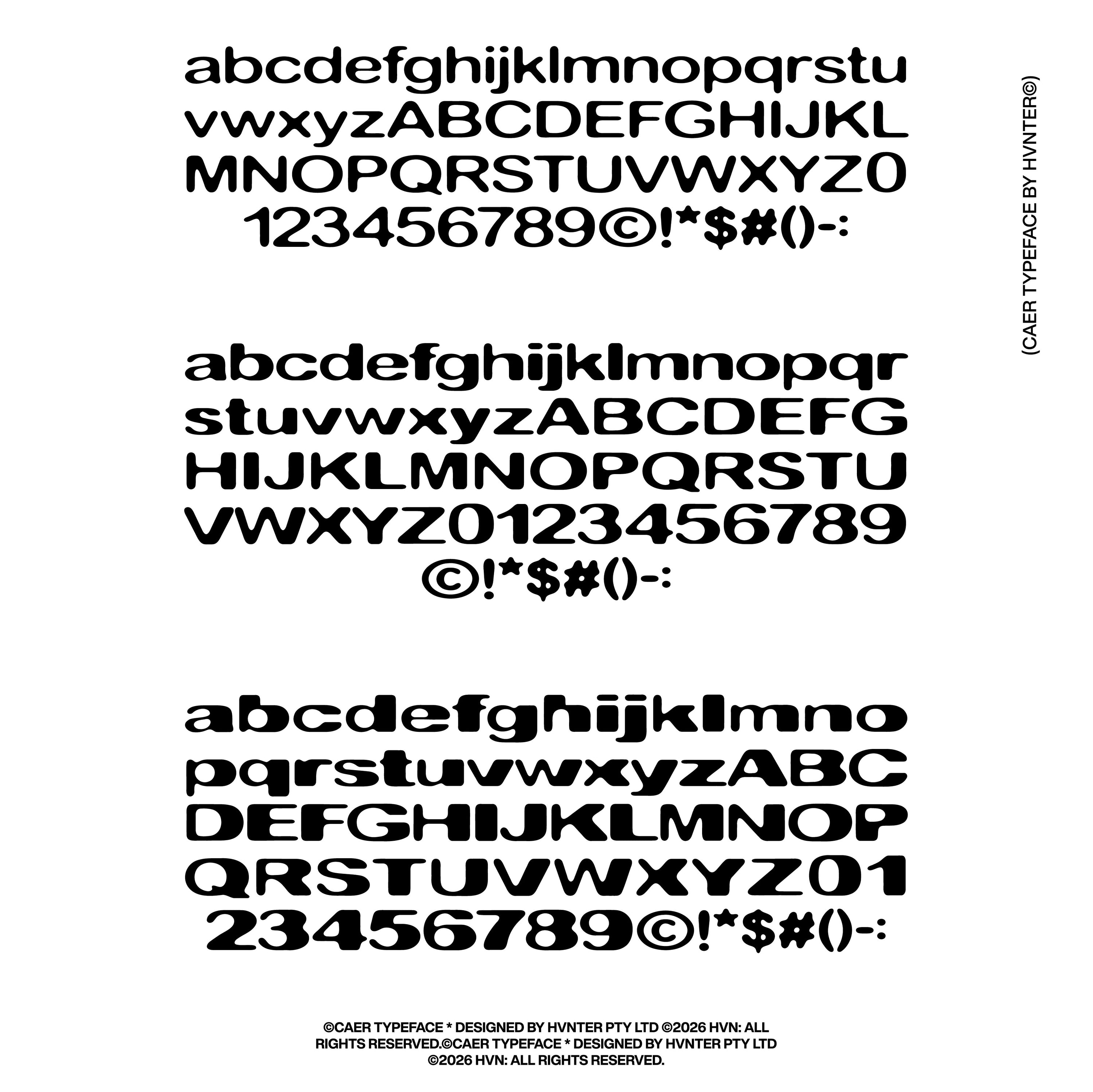 caer Typeface hvnter