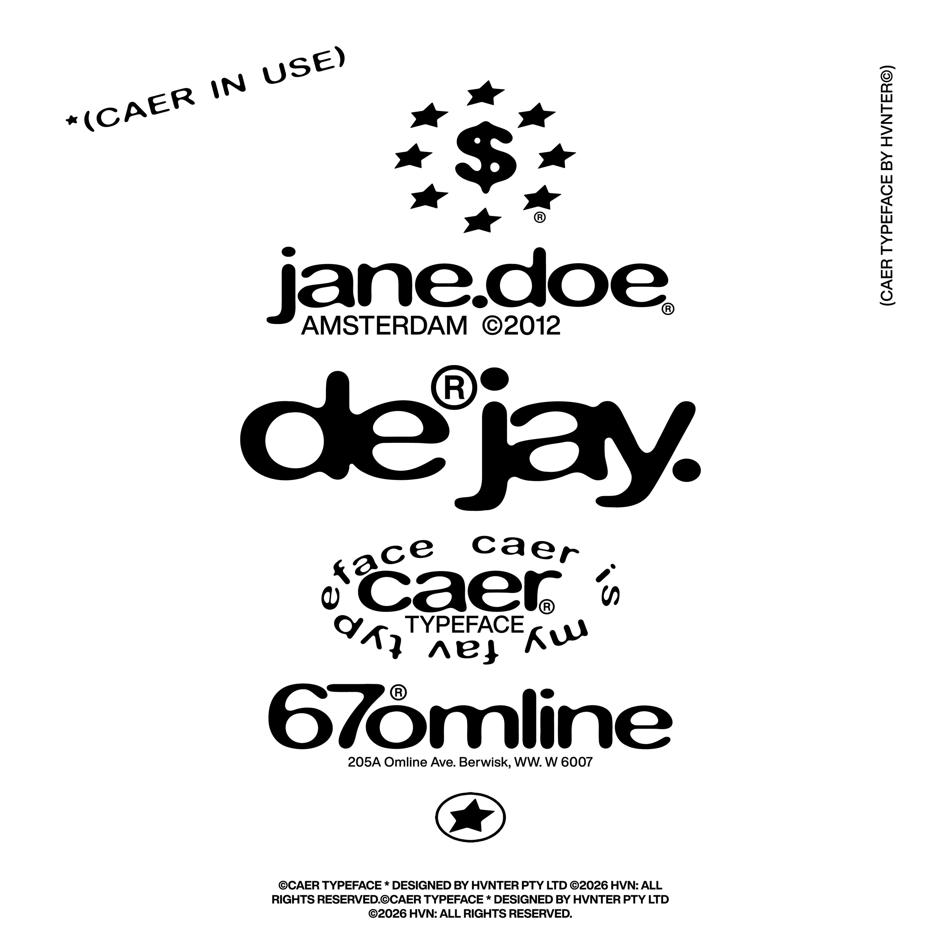 caer Typeface hvnter